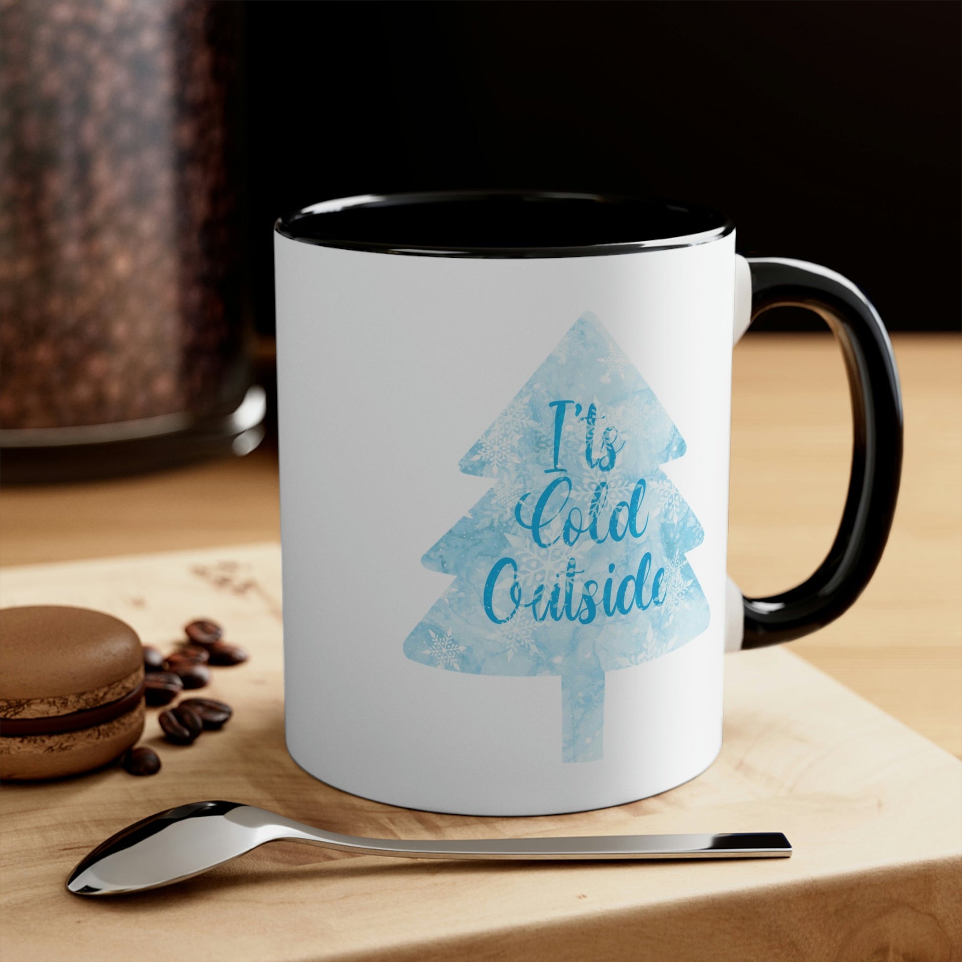 It`s Cold Outside Winter Snow Art Classic Accent Coffee Mug 11oz Ichaku [Perfect Gifts Selection]