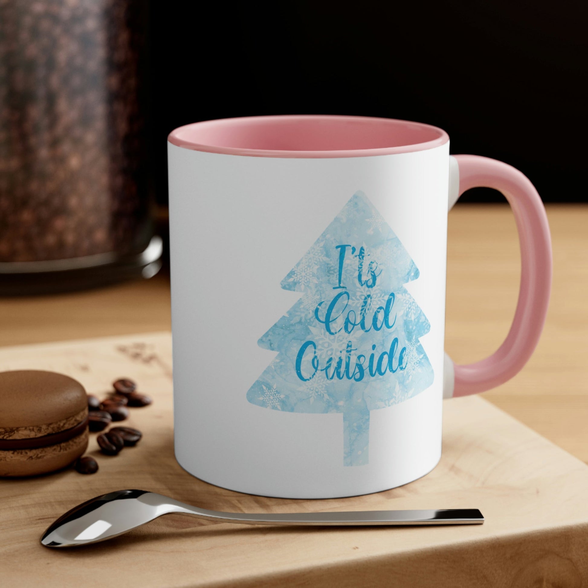 It`s Cold Outside Winter Snow Art Classic Accent Coffee Mug 11oz Ichaku [Perfect Gifts Selection]