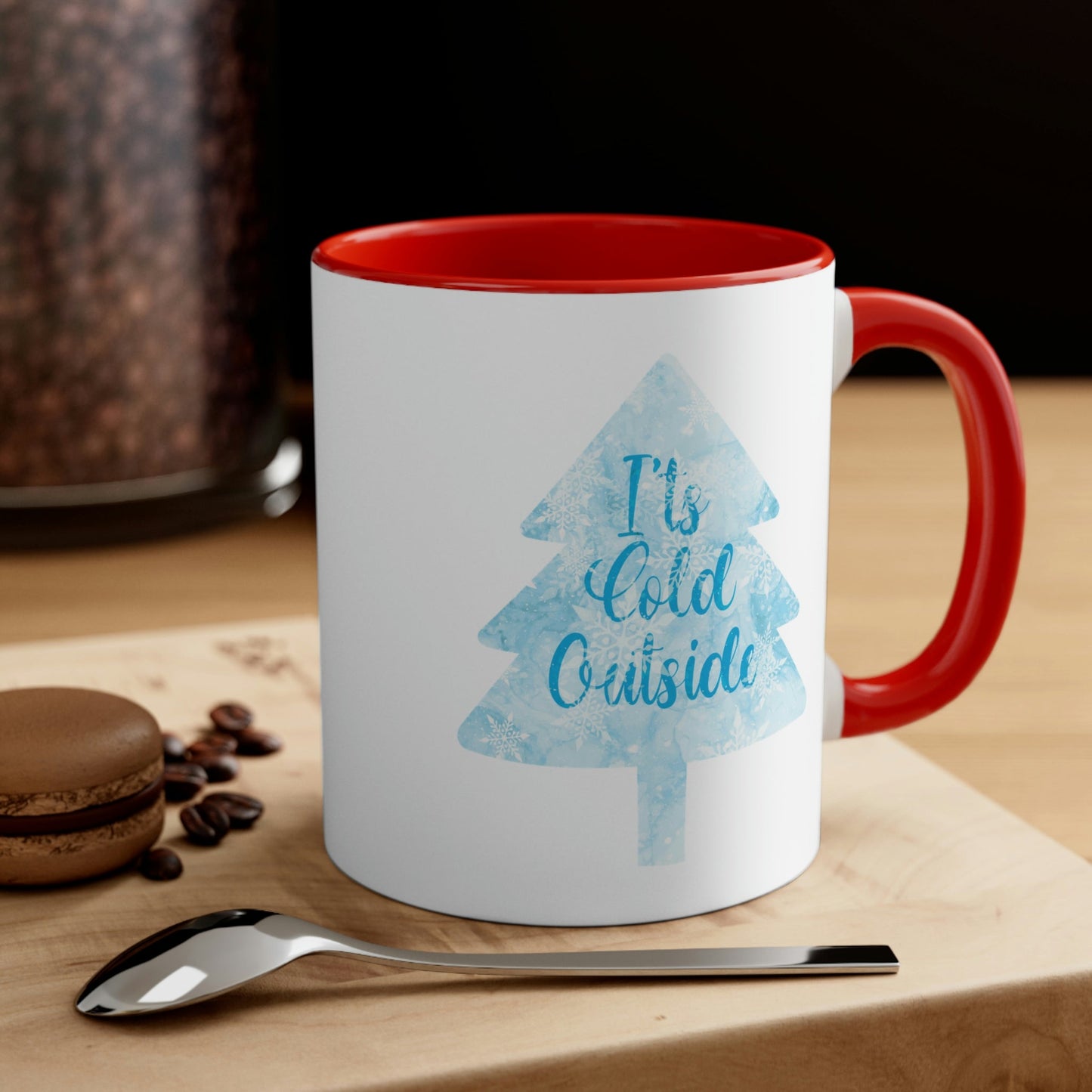 It`s Cold Outside Winter Snow Art Classic Accent Coffee Mug 11oz Ichaku [Perfect Gifts Selection]