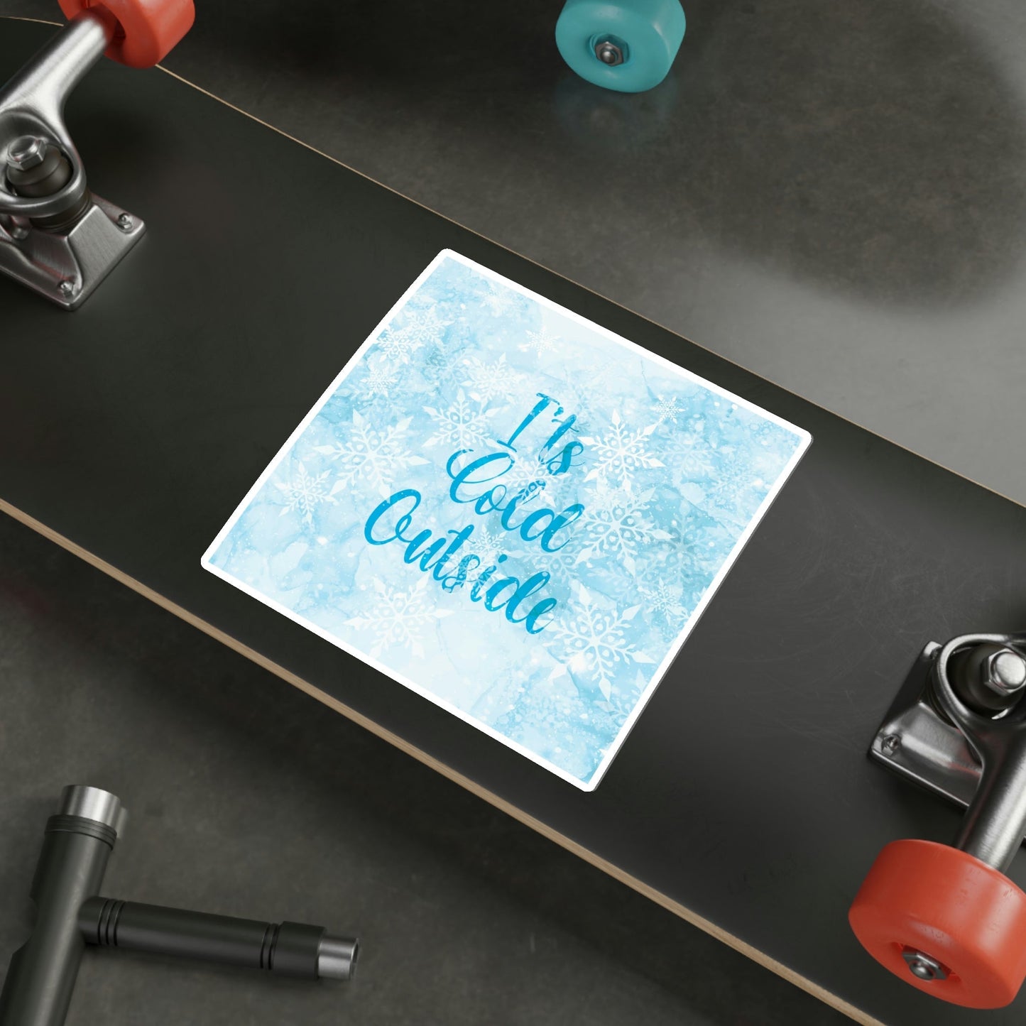 It`s Cold Outside Winter Snow Art Die-Cut Sticker Ichaku [Perfect Gifts Selection]