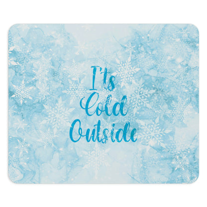 It`s Cold Outside Winter Snow Art Ergonomic Non-slip Creative Design Mouse Pad Ichaku [Perfect Gifts Selection]