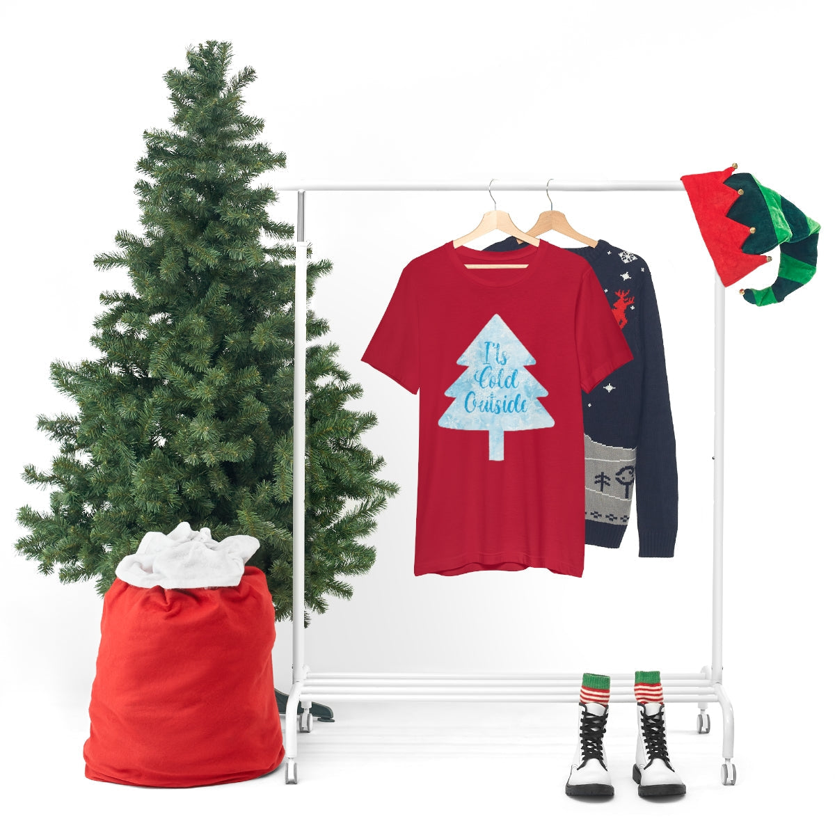 It`s Cold Outside Winter Snow Christmas Unisex Jersey Short Sleeve T-Shirt Ichaku [Perfect Gifts Selection]