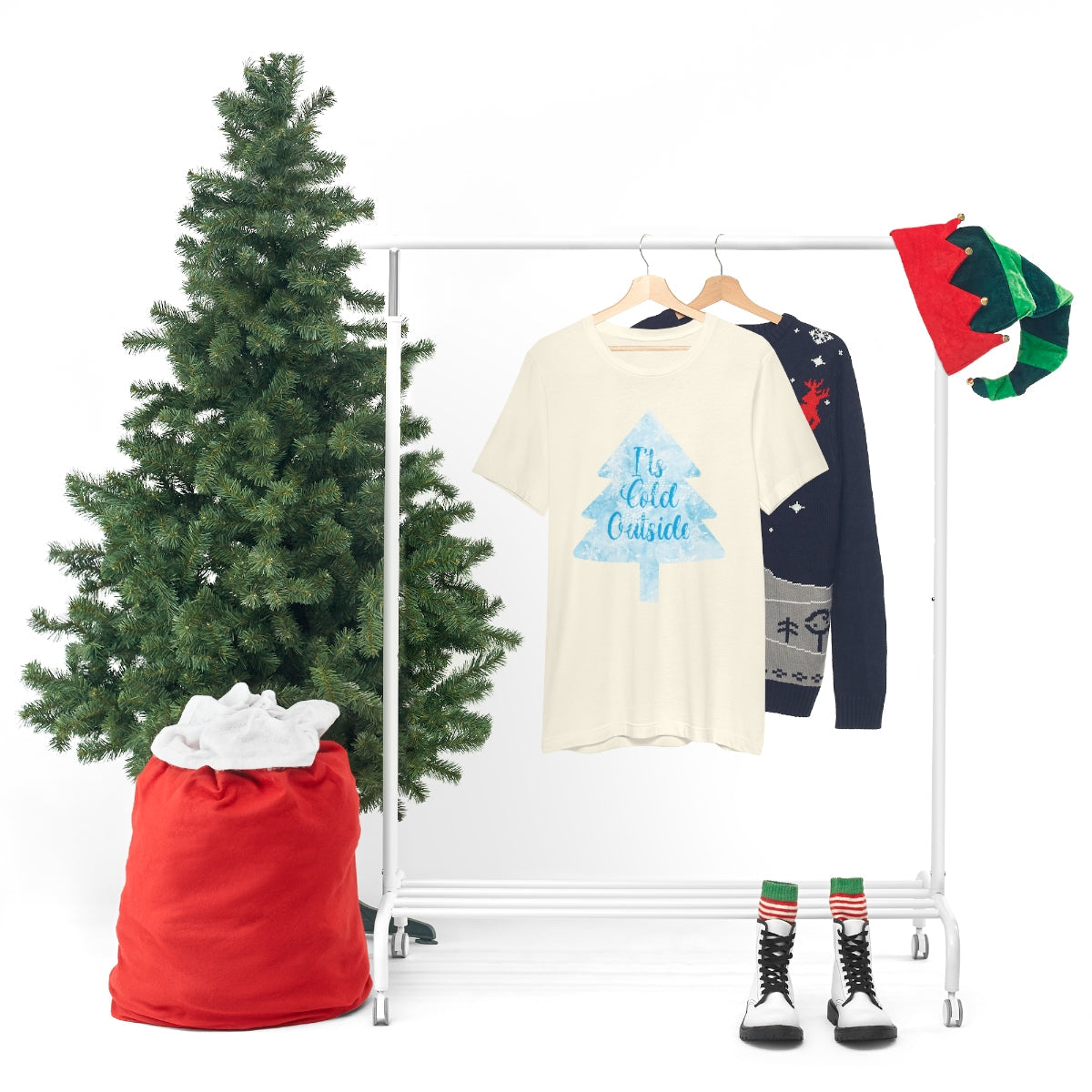 It`s Cold Outside Winter Snow Christmas Unisex Jersey Short Sleeve T-Shirt Ichaku [Perfect Gifts Selection]