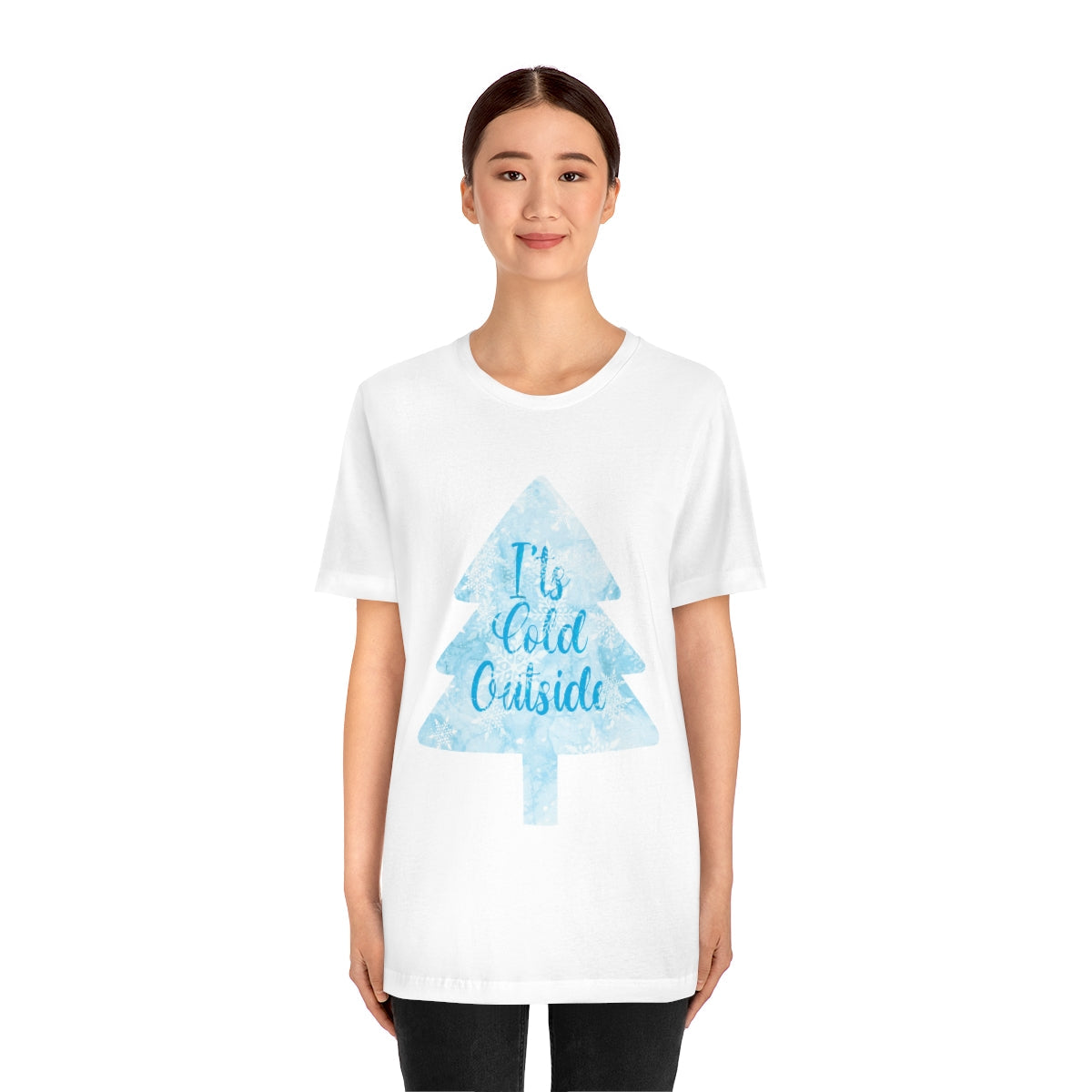 It`s Cold Outside Winter Snow Christmas Unisex Jersey Short Sleeve T-Shirt Ichaku [Perfect Gifts Selection]