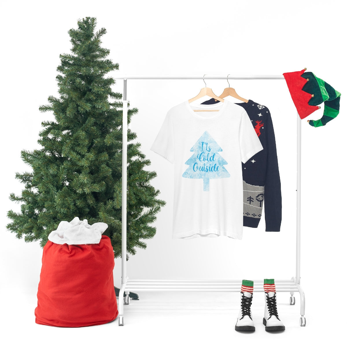 It`s Cold Outside Winter Snow Christmas Unisex Jersey Short Sleeve T-Shirt Ichaku [Perfect Gifts Selection]