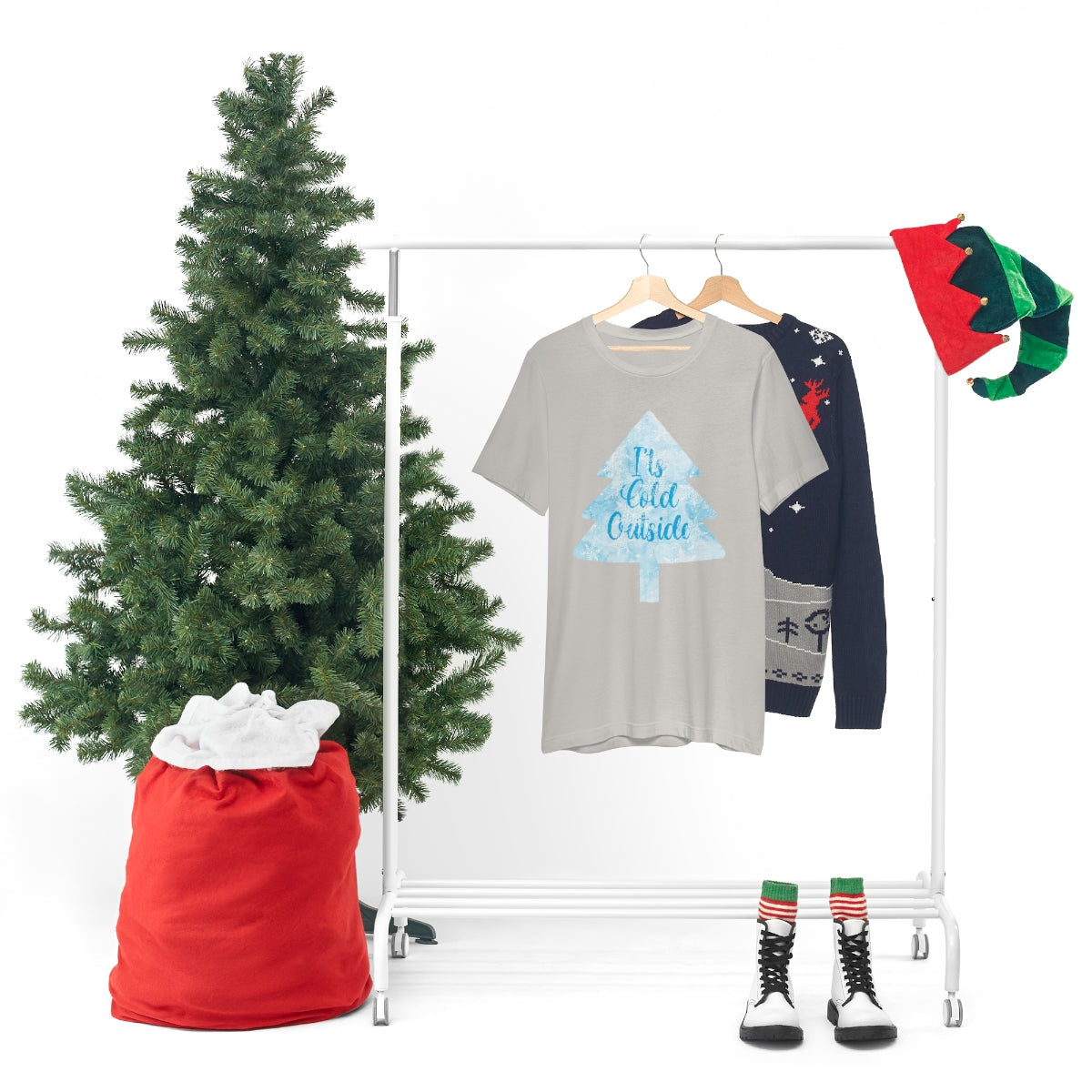 It`s Cold Outside Winter Snow Christmas Unisex Jersey Short Sleeve T-Shirt Ichaku [Perfect Gifts Selection]