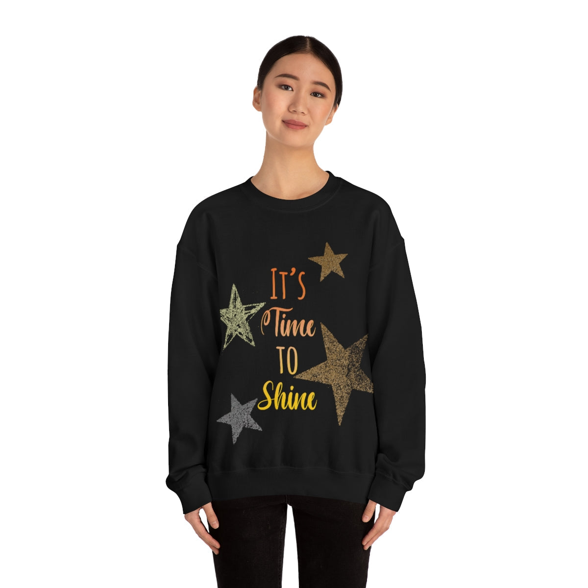 It`s Time To Shine Magic Christmas Gift Happy New Year Unisex Heavy Blend™ Crewneck Sweatshirt Ichaku [Perfect Gifts Selection]