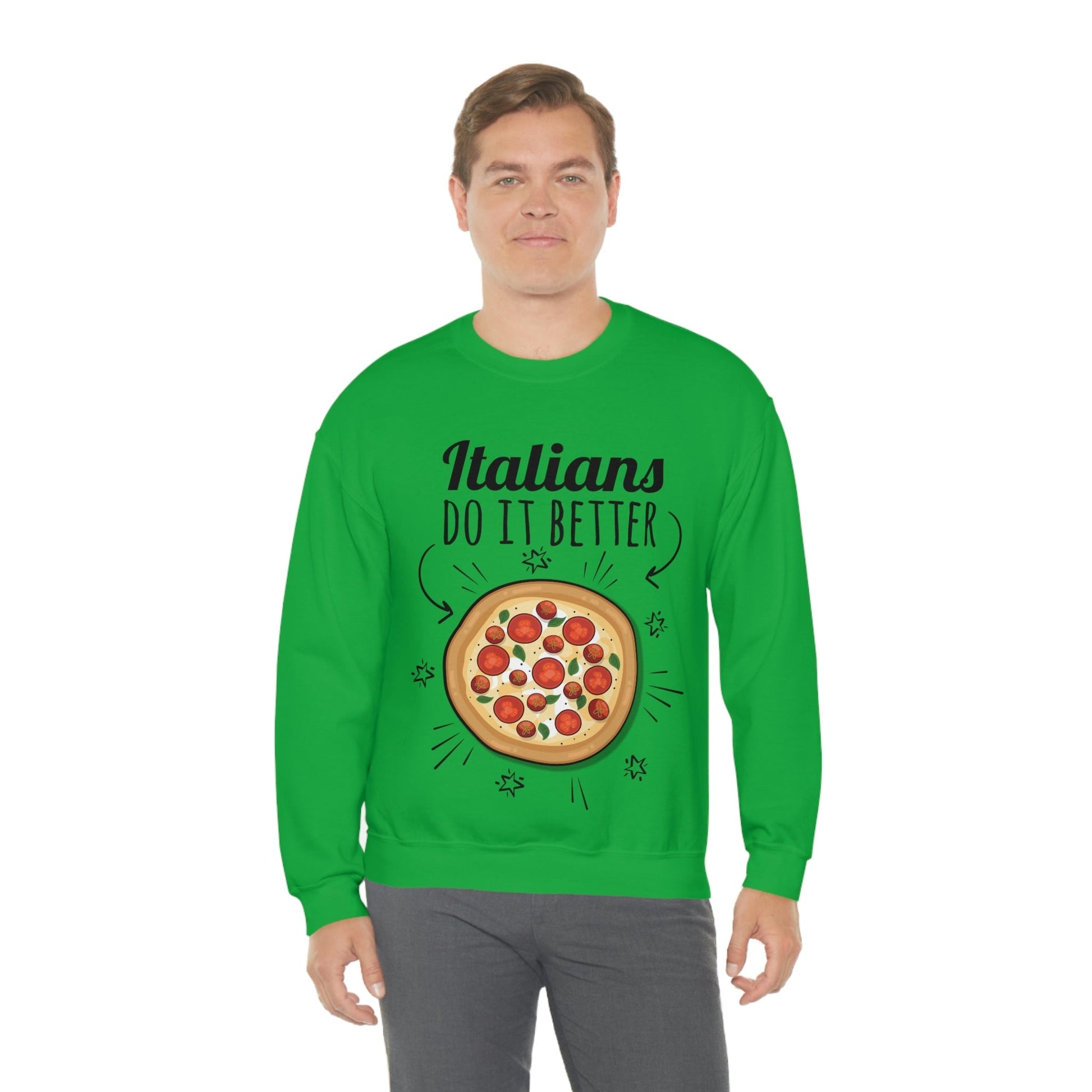 Italians Do It Better Pizza Lovers Unisex Heavy Blend™ Crewneck Sweatshirt Ichaku [Perfect Gifts Selection]