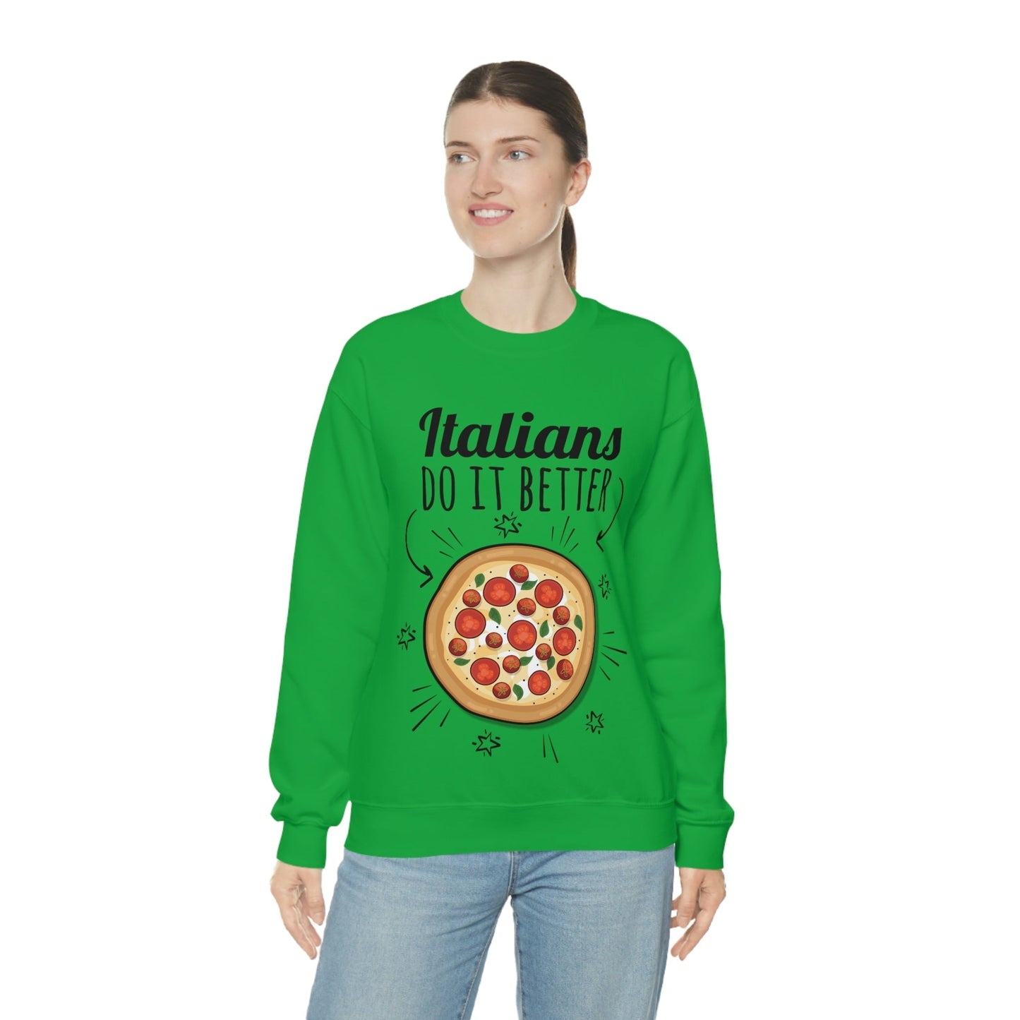 Italians Do It Better Pizza Lovers Unisex Heavy Blend™ Crewneck Sweatshirt Ichaku [Perfect Gifts Selection]