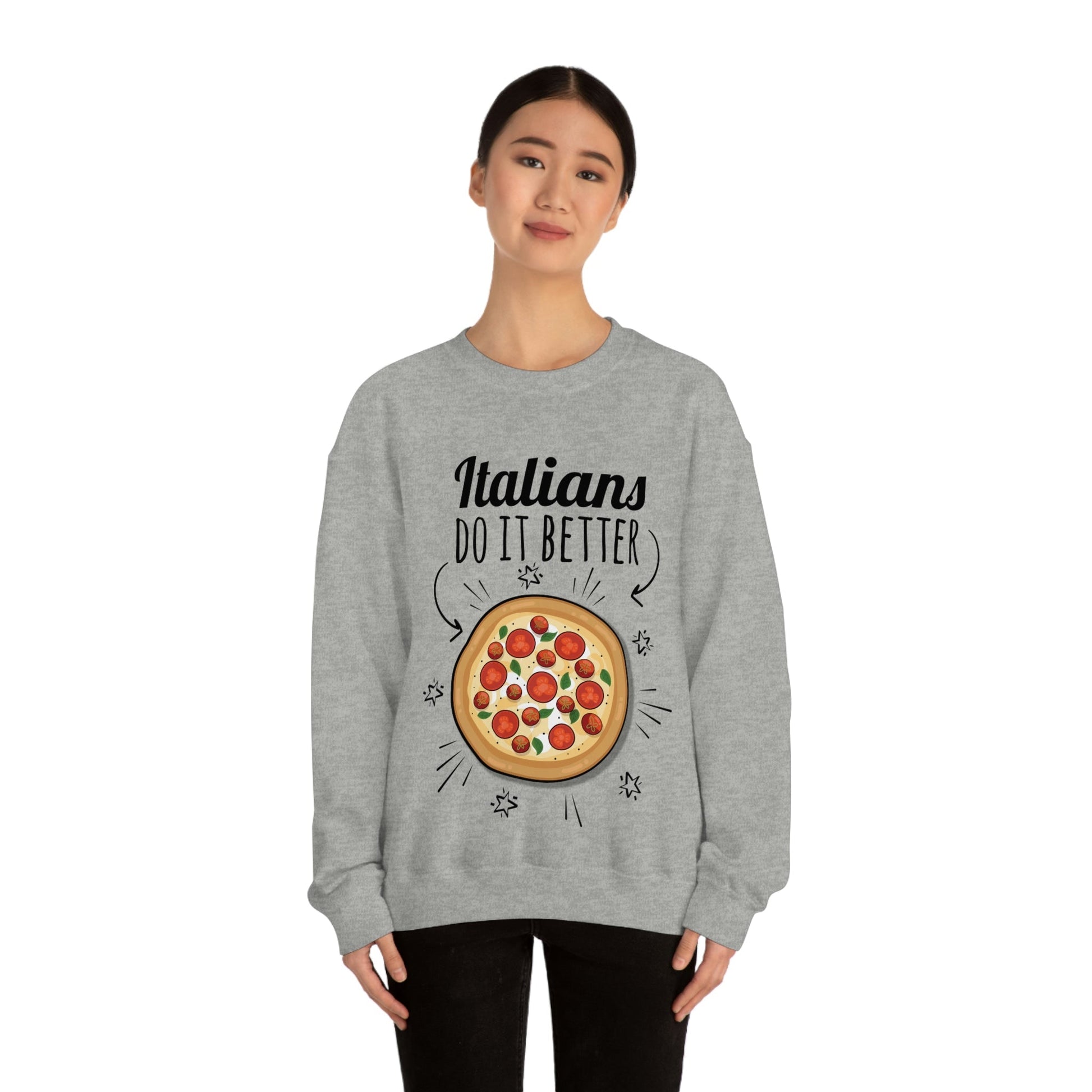 Italians Do It Better Pizza Lovers Unisex Heavy Blend™ Crewneck Sweatshirt Ichaku [Perfect Gifts Selection]