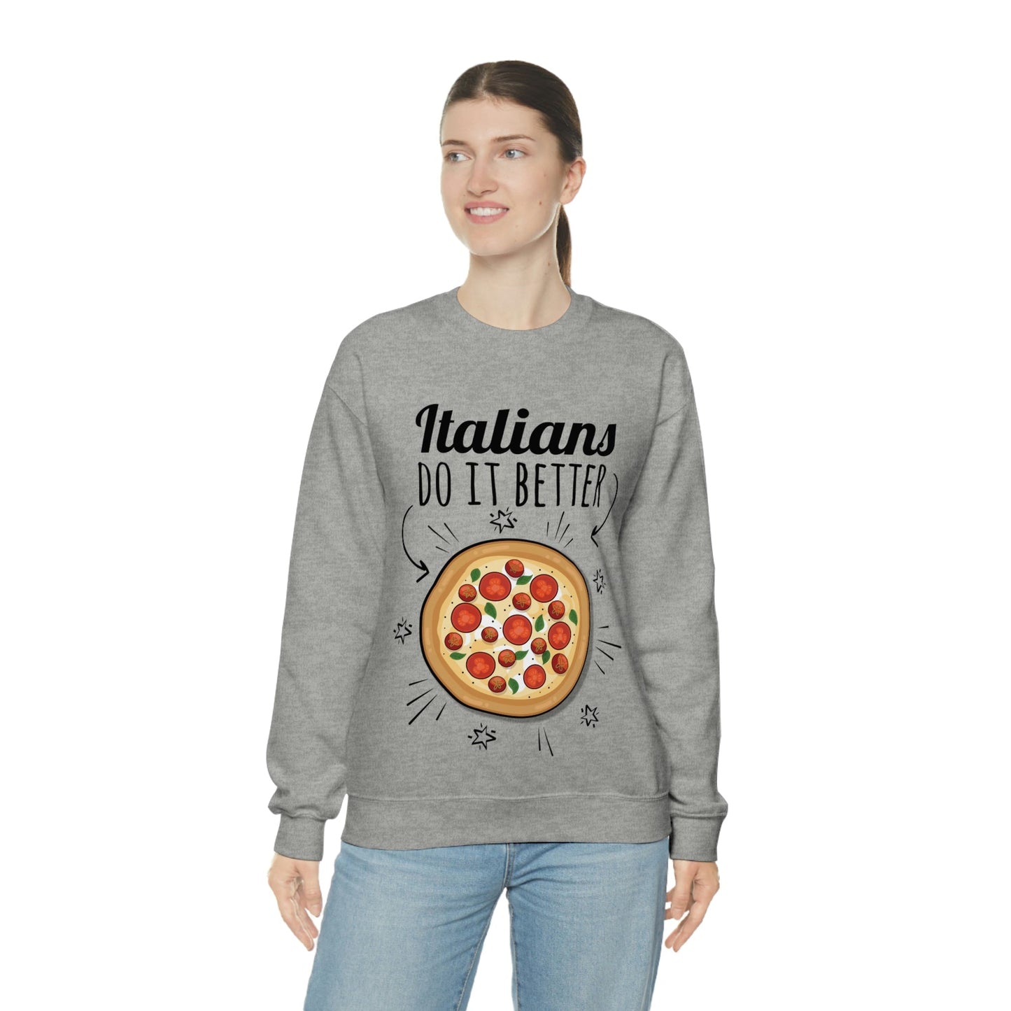 Italians Do It Better Pizza Lovers Unisex Heavy Blend™ Crewneck Sweatshirt Ichaku [Perfect Gifts Selection]