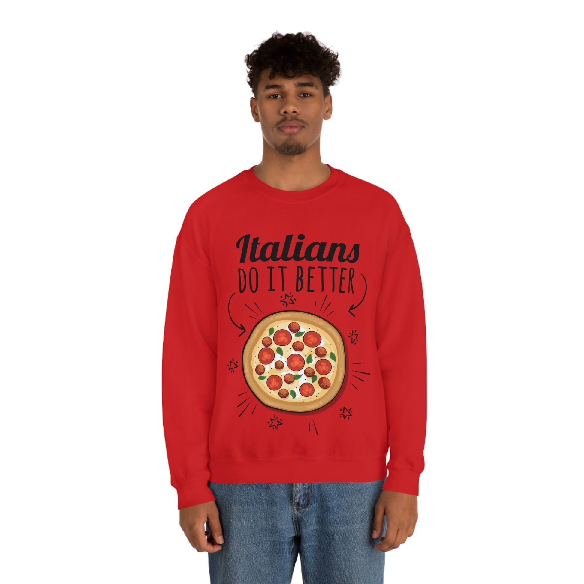 Italians Do It Better Pizza Lovers Unisex Heavy Blend™ Crewneck Sweatshirt Ichaku [Perfect Gifts Selection]