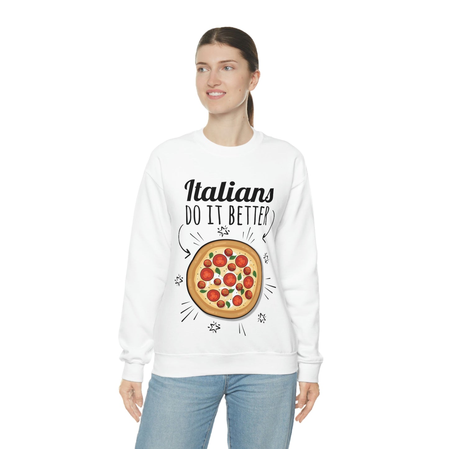 Italians Do It Better Pizza Lovers Unisex Heavy Blend™ Crewneck Sweatshirt Ichaku [Perfect Gifts Selection]