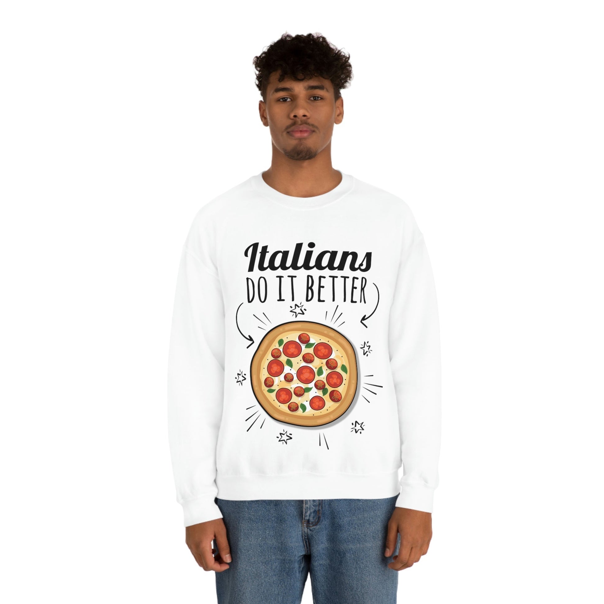 Italians Do It Better Pizza Lovers Unisex Heavy Blend™ Crewneck Sweatshirt Ichaku [Perfect Gifts Selection]