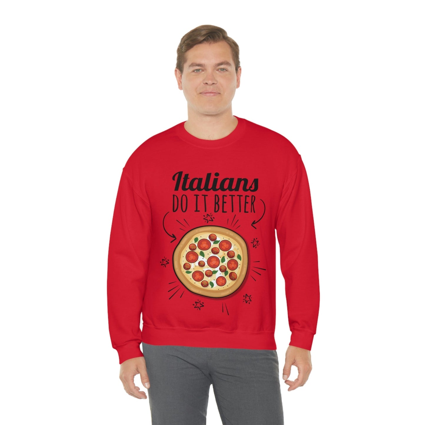 Italians Do It Better Pizza Lovers Unisex Heavy Blend™ Crewneck Sweatshirt Ichaku [Perfect Gifts Selection]