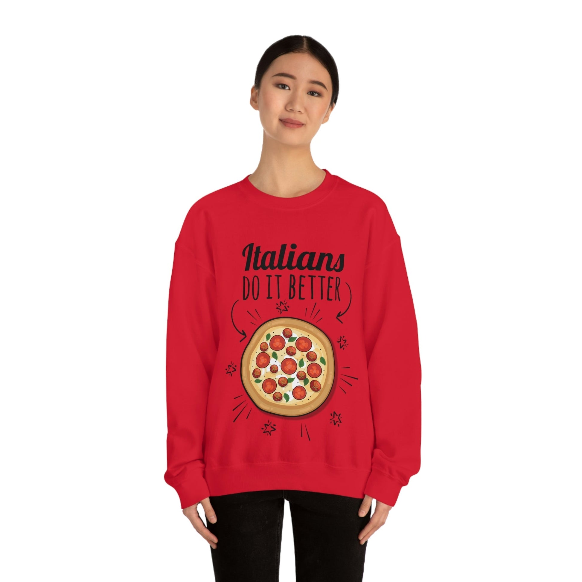 Italians Do It Better Pizza Lovers Unisex Heavy Blend™ Crewneck Sweatshirt Ichaku [Perfect Gifts Selection]