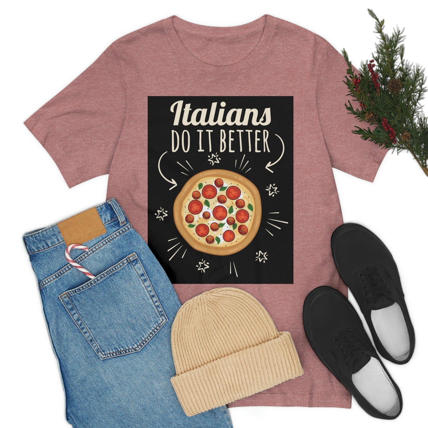 Italians Do It Better Pizza Lovers Unisex Jersey Short Sleeve T-Shirt Ichaku [Perfect Gifts Selection]