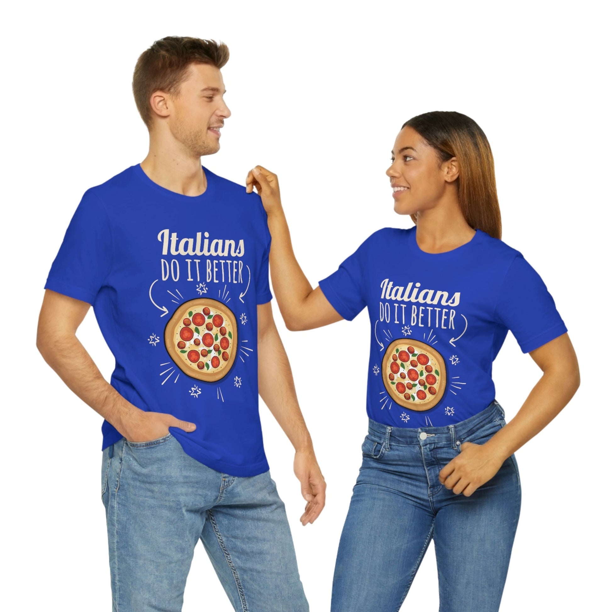 Italians Do It Better Pizza Lovers Unisex Jersey Short Sleeve T-Shirt Ichaku [Perfect Gifts Selection]