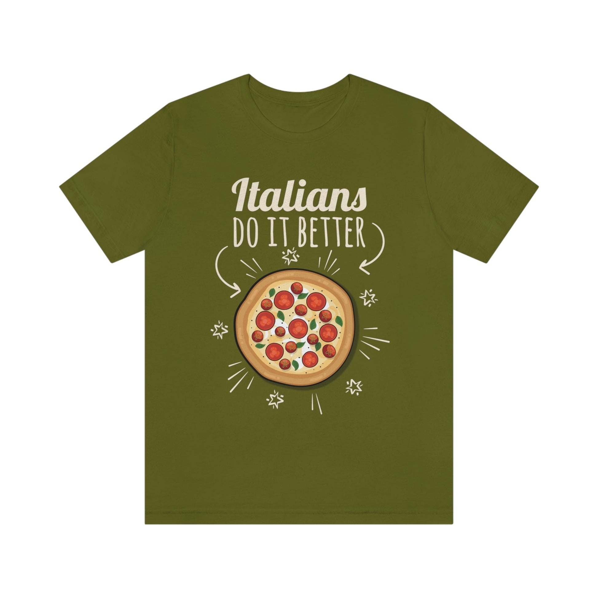 Italians Do It Better Pizza Lovers Unisex Jersey Short Sleeve T-Shirt Ichaku [Perfect Gifts Selection]