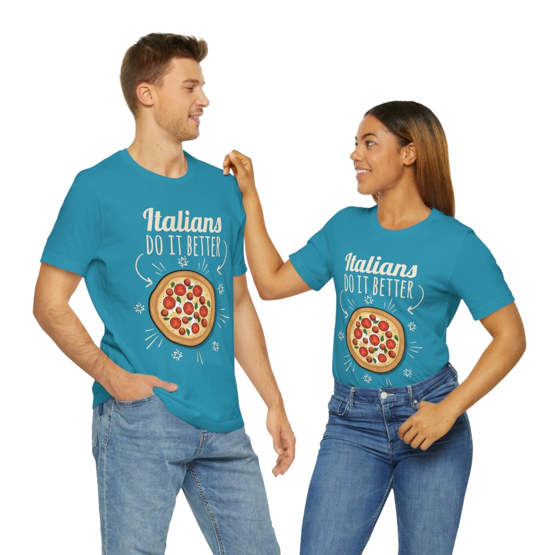 Italians Do It Better Pizza Lovers Unisex Jersey Short Sleeve T-Shirt Ichaku [Perfect Gifts Selection]