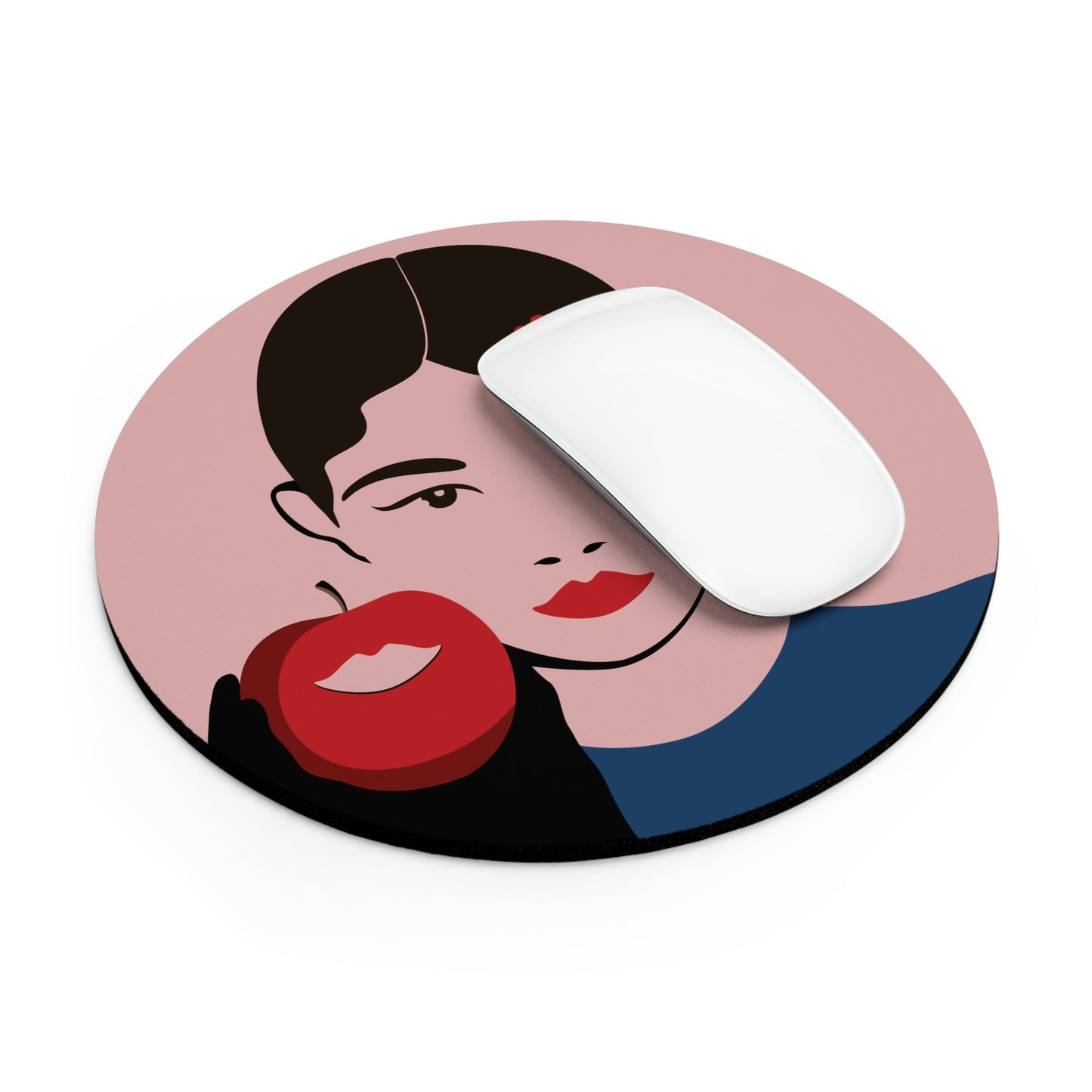 Japan Art Minimal Aesthetic Asian Woman Portrait Style Classic Ergonomic Non-slip Creative Design Mouse Pad Ichaku [Perfect Gifts Selection]