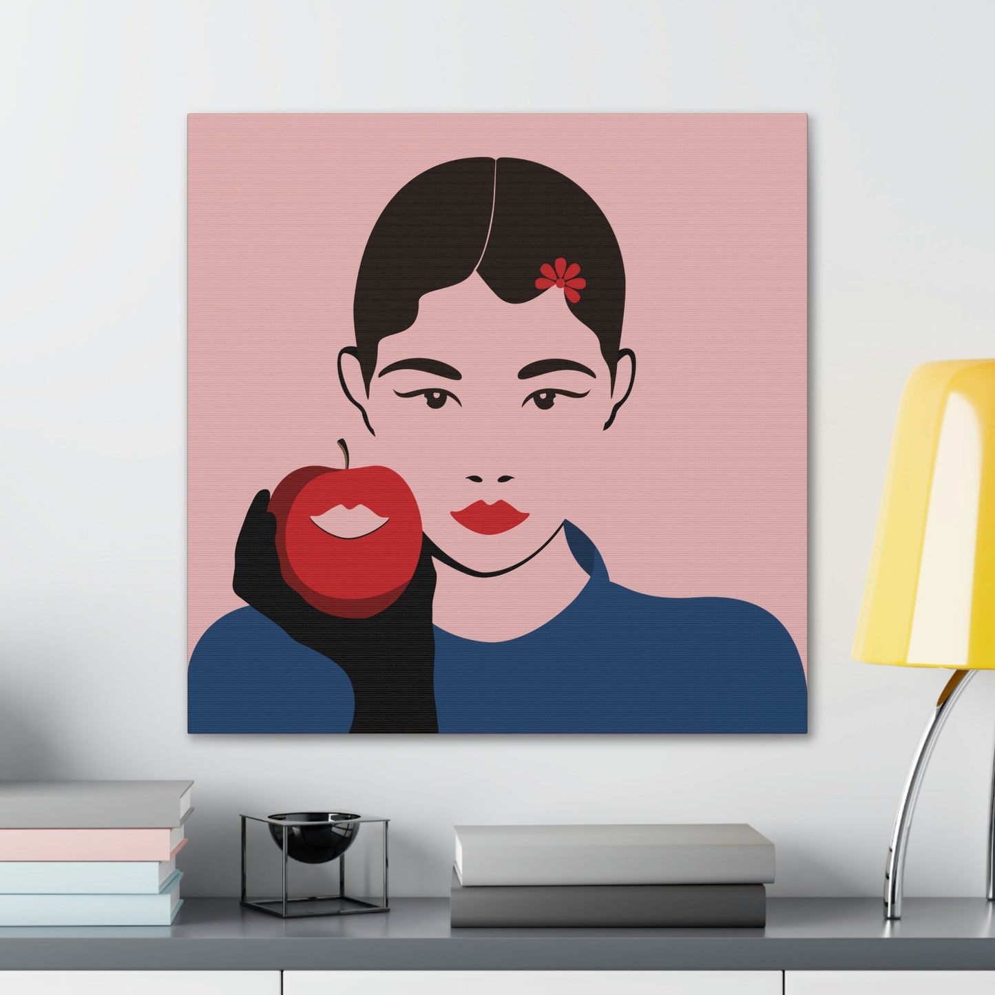 Japan Art Minimal Aesthetic Asian Woman Portrait Style Classic Graphic Canvas Gallery Wraps Ichaku [Perfect Gifts Selection]