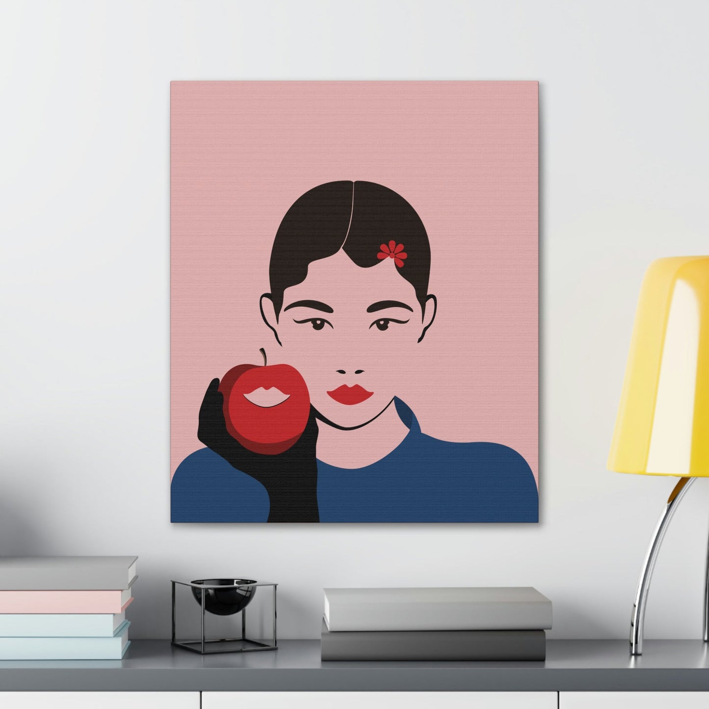 Japan Art Minimal Aesthetic Asian Woman Portrait Style Classic Graphic Canvas Gallery Wraps Ichaku [Perfect Gifts Selection]