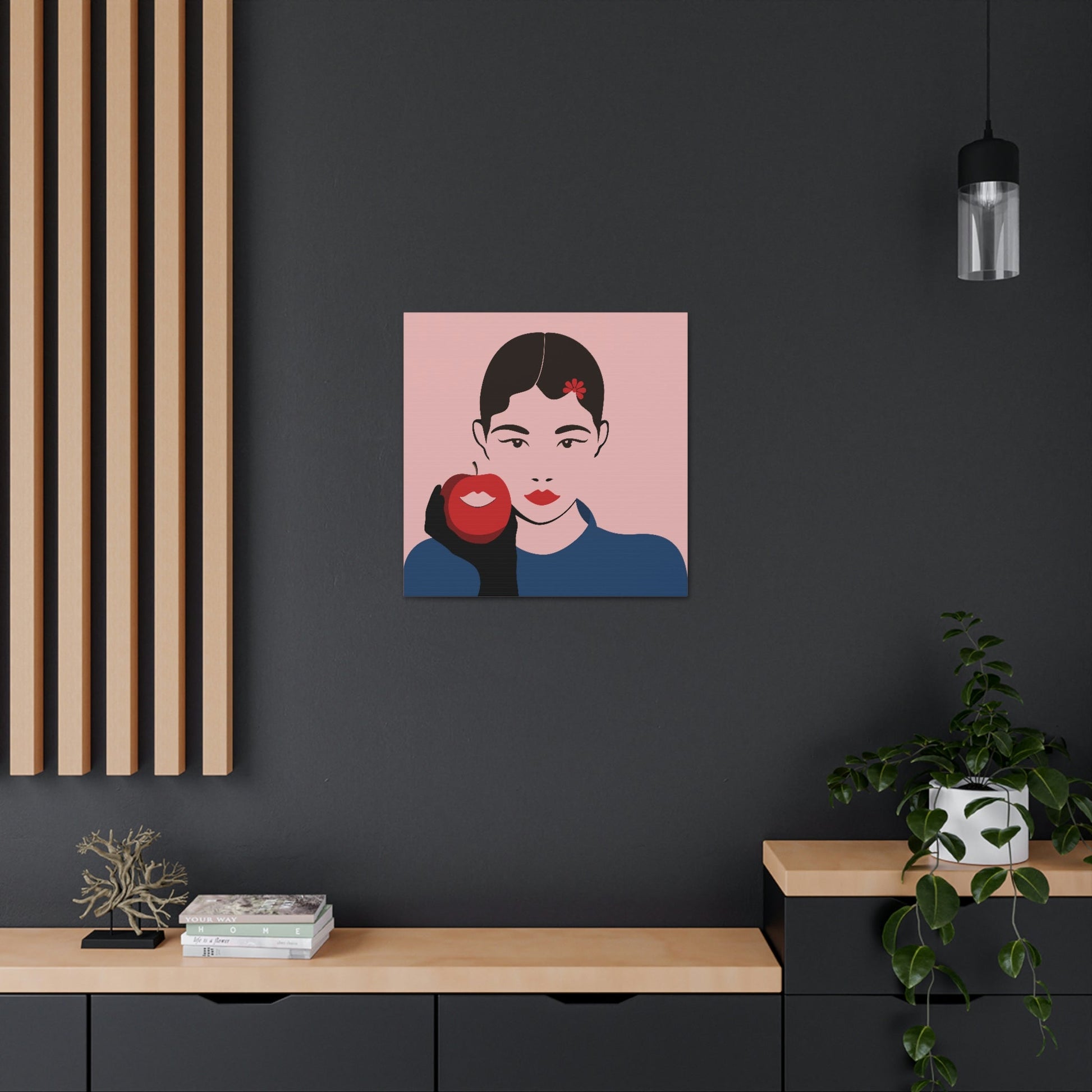 Japan Art Minimal Aesthetic Asian Woman Portrait Style Classic Graphic Canvas Gallery Wraps Ichaku [Perfect Gifts Selection]