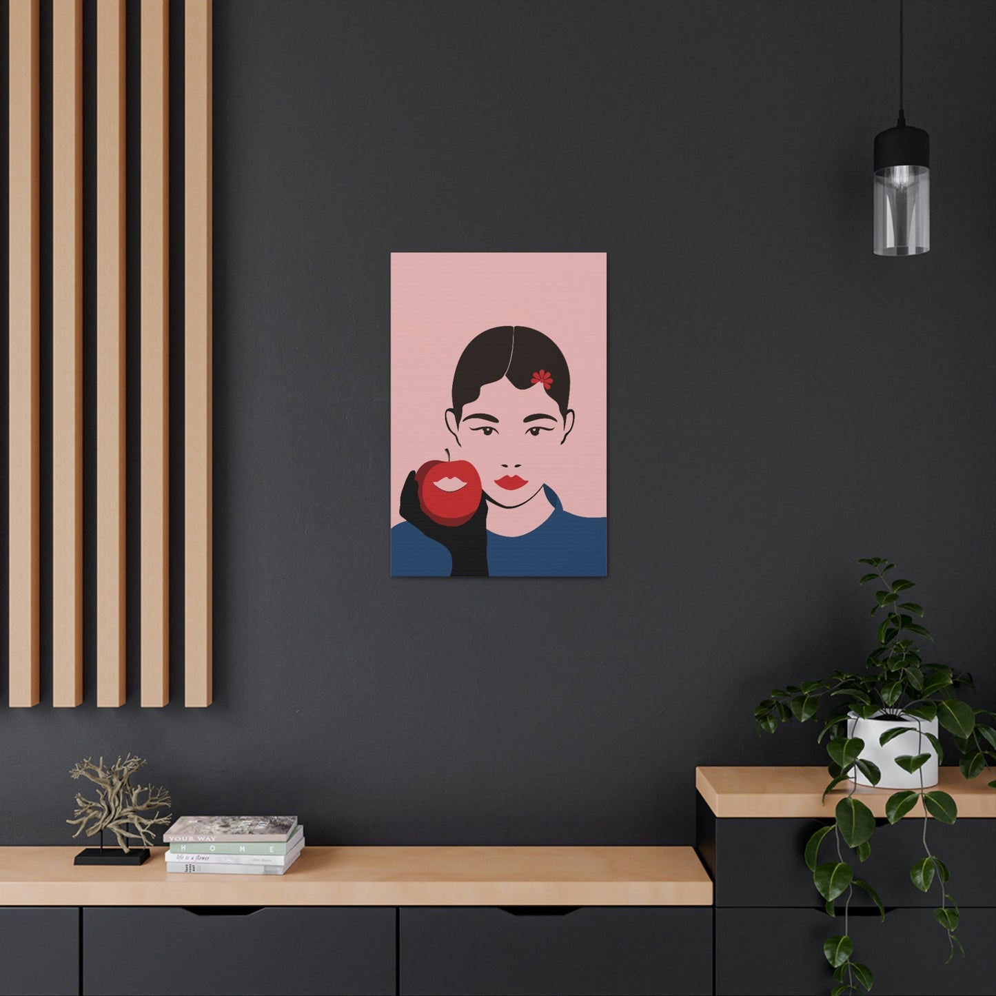 Japan Art Minimal Aesthetic Asian Woman Portrait Style Classic Graphic Canvas Gallery Wraps Ichaku [Perfect Gifts Selection]