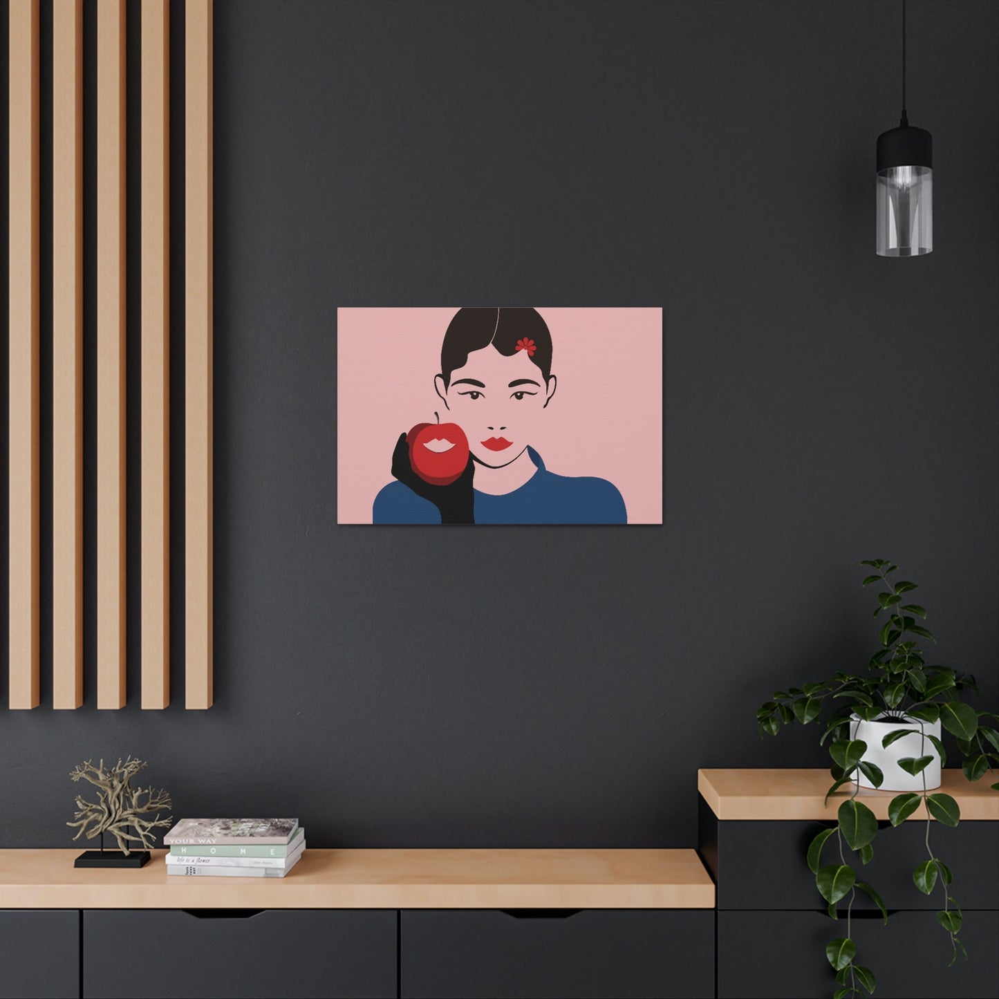 Japan Art Minimal Aesthetic Asian Woman Portrait Style Classic Graphic Canvas Gallery Wraps Ichaku [Perfect Gifts Selection]