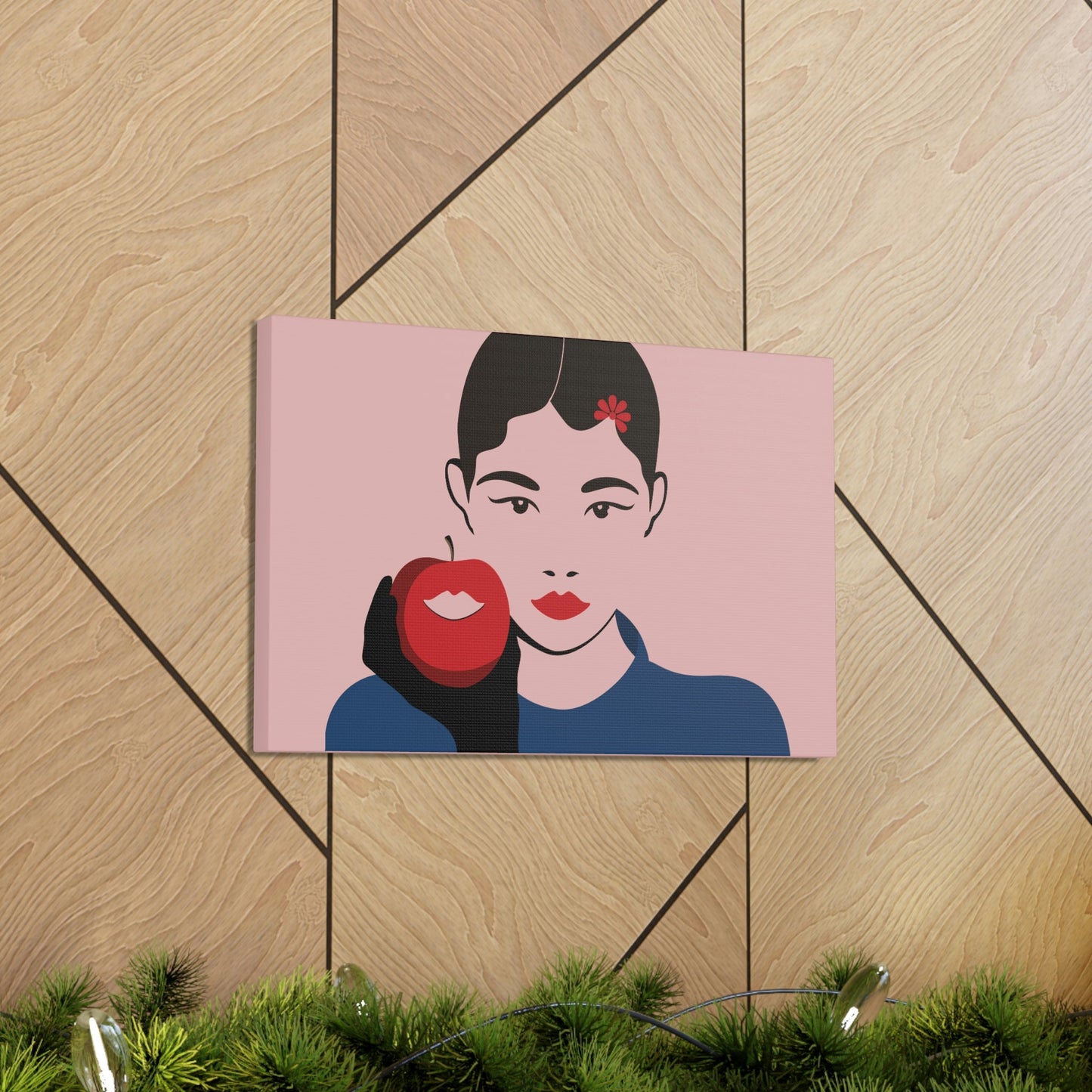 Japan Art Minimal Aesthetic Asian Woman Portrait Style Classic Graphic Canvas Gallery Wraps Ichaku [Perfect Gifts Selection]