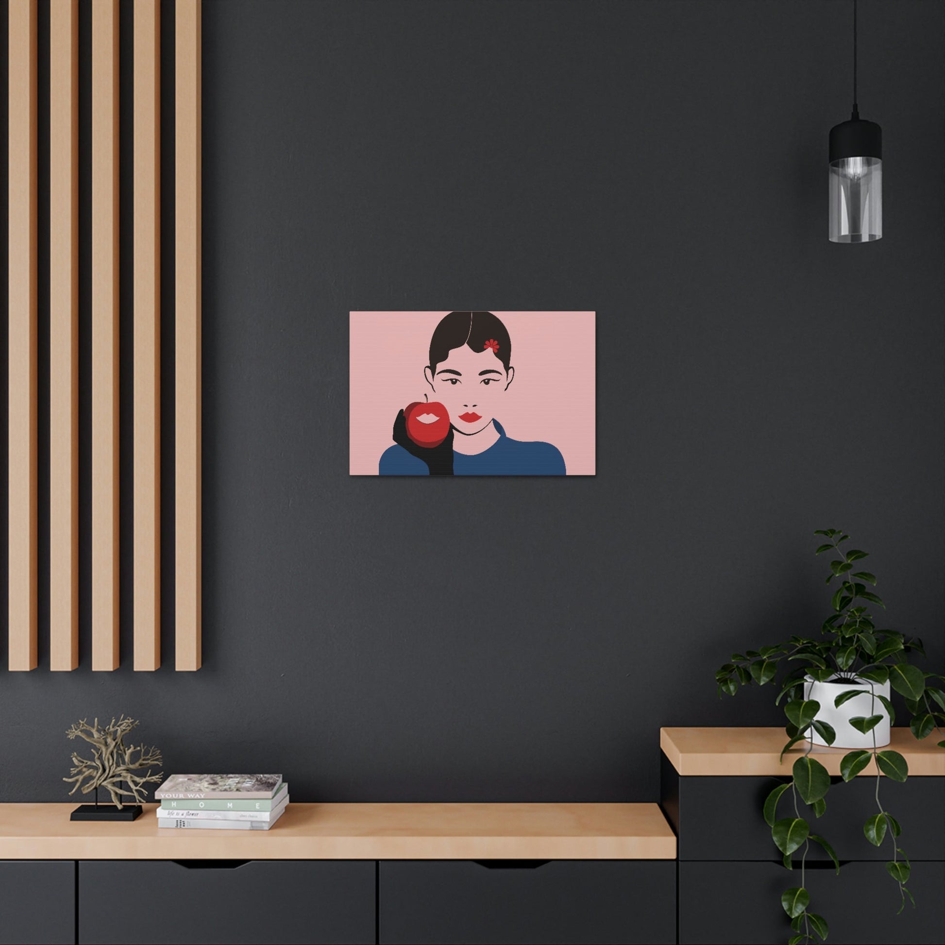 Japan Art Minimal Aesthetic Asian Woman Portrait Style Classic Graphic Canvas Gallery Wraps Ichaku [Perfect Gifts Selection]