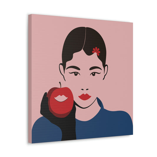 Japan Art Minimal Aesthetic Asian Woman Portrait Style Classic Graphic Canvas Gallery Wraps Ichaku [Perfect Gifts Selection]