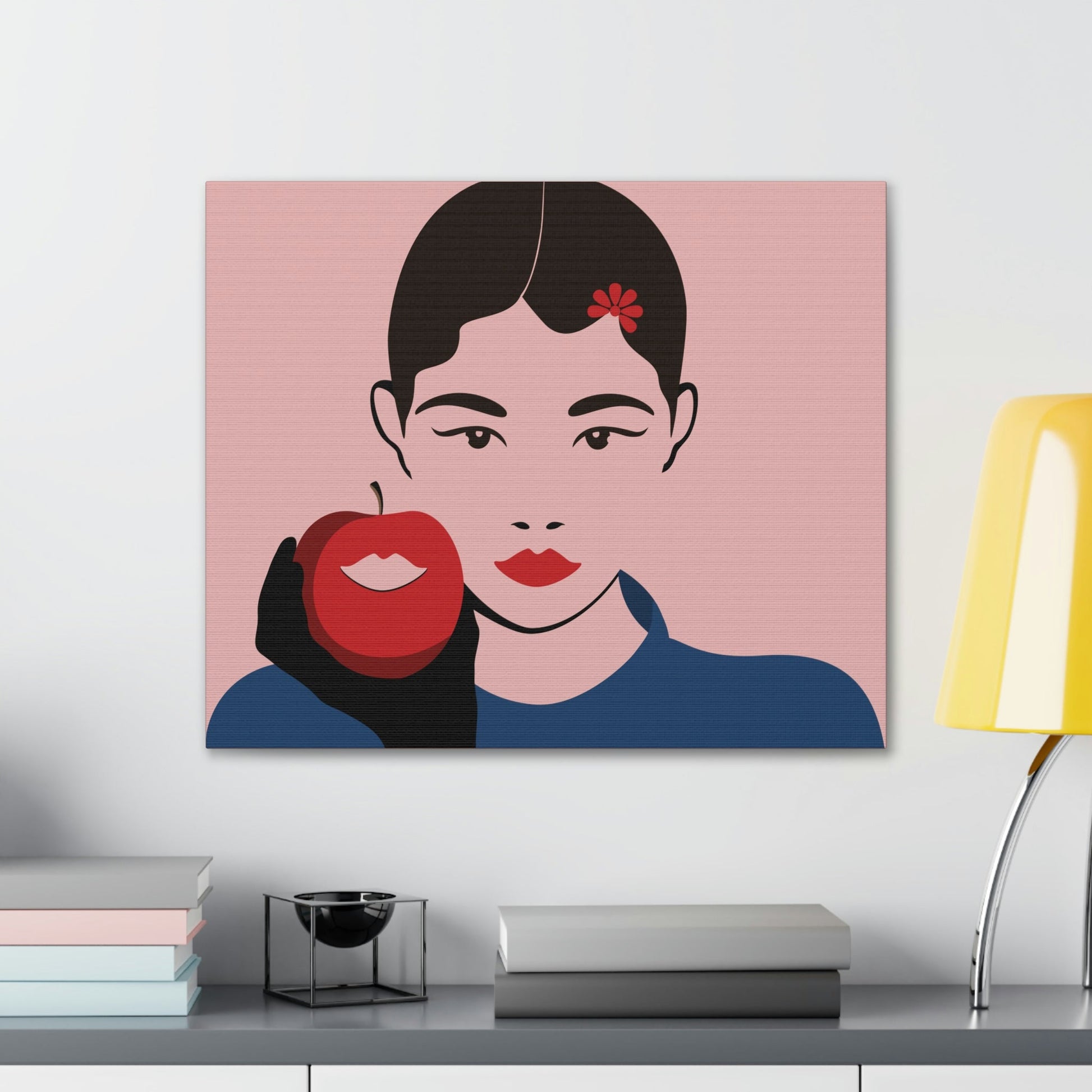 Japan Art Minimal Aesthetic Asian Woman Portrait Style Classic Graphic Canvas Gallery Wraps Ichaku [Perfect Gifts Selection]