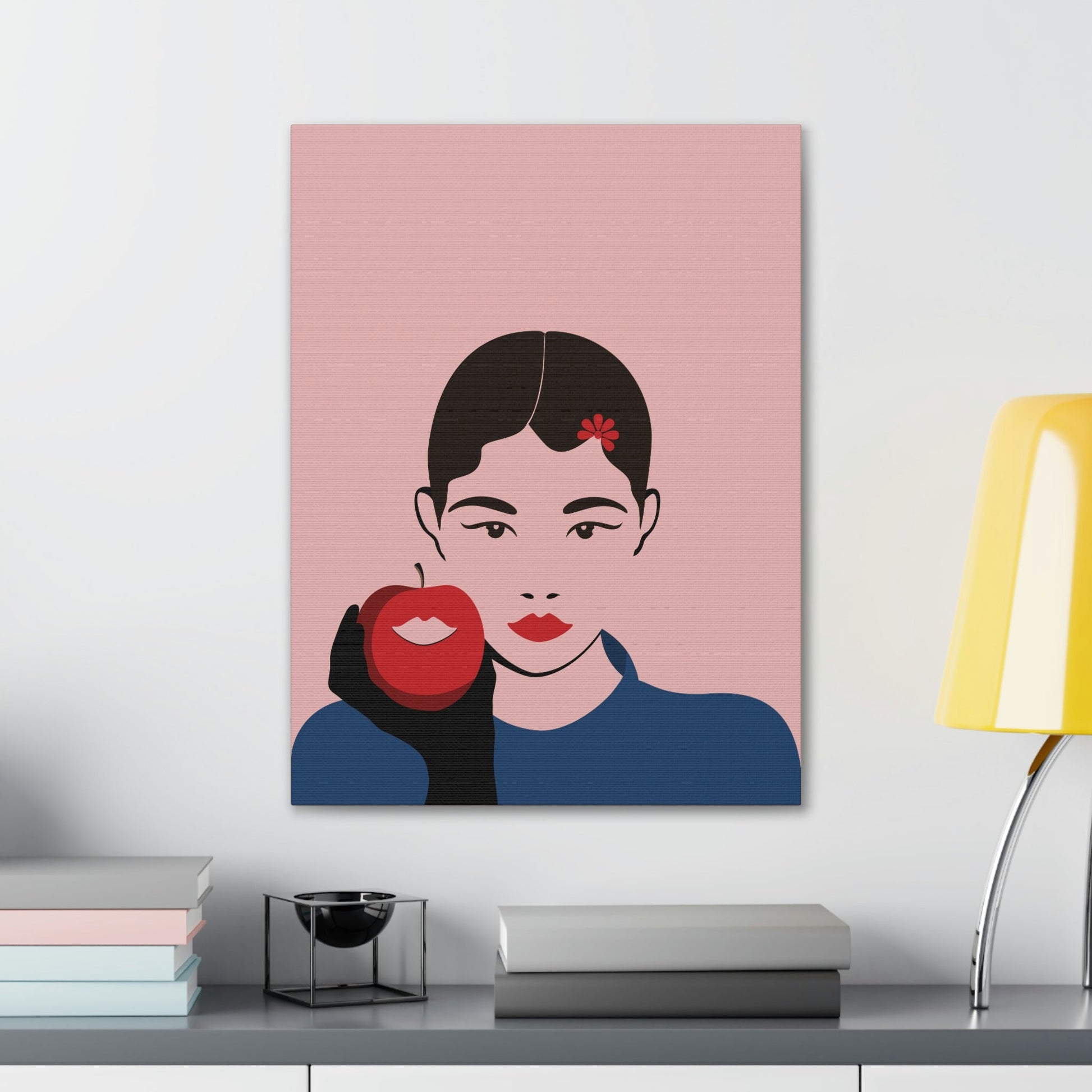 Japan Art Minimal Aesthetic Asian Woman Portrait Style Classic Graphic Canvas Gallery Wraps Ichaku [Perfect Gifts Selection]