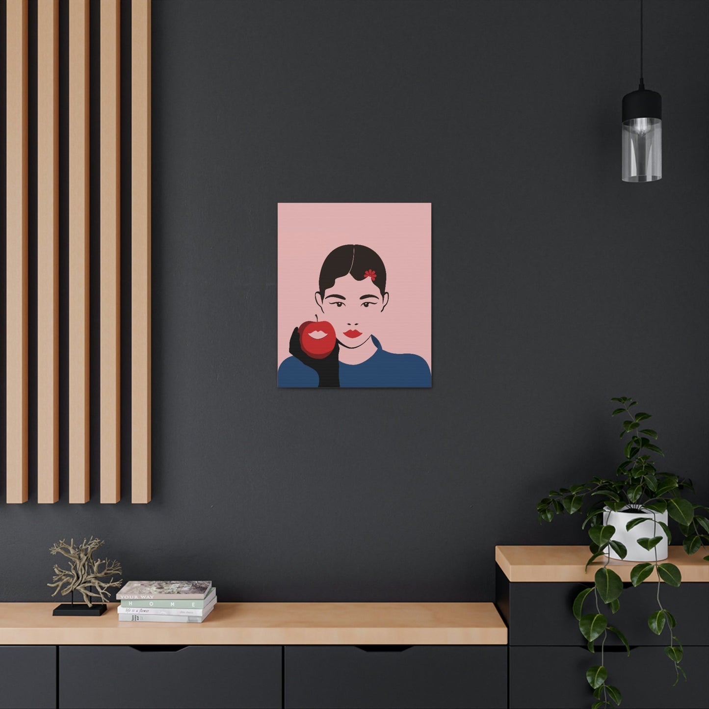 Japan Art Minimal Aesthetic Asian Woman Portrait Style Classic Graphic Canvas Gallery Wraps Ichaku [Perfect Gifts Selection]