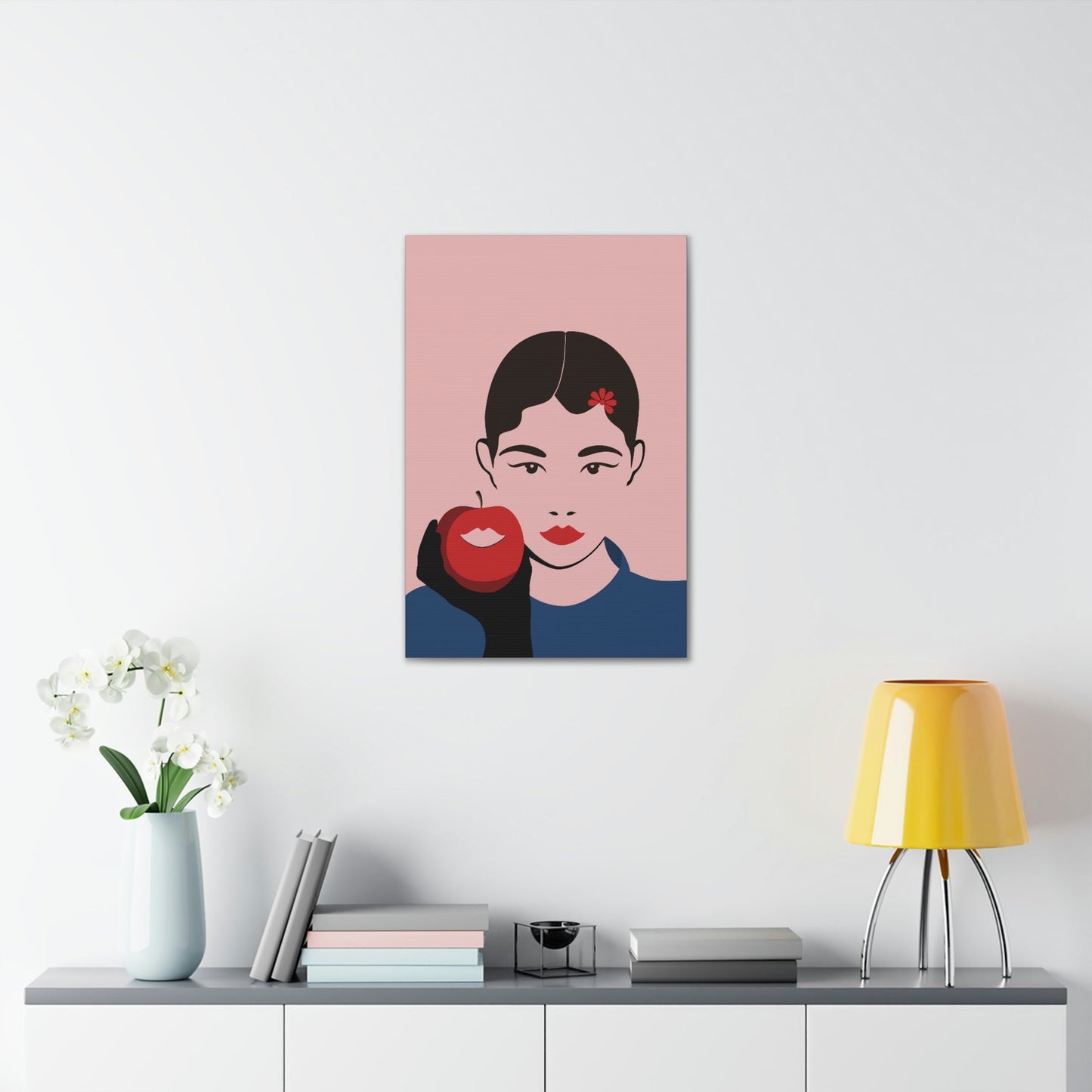 Japan Art Minimal Aesthetic Asian Woman Portrait Style Classic Graphic Canvas Gallery Wraps Ichaku [Perfect Gifts Selection]