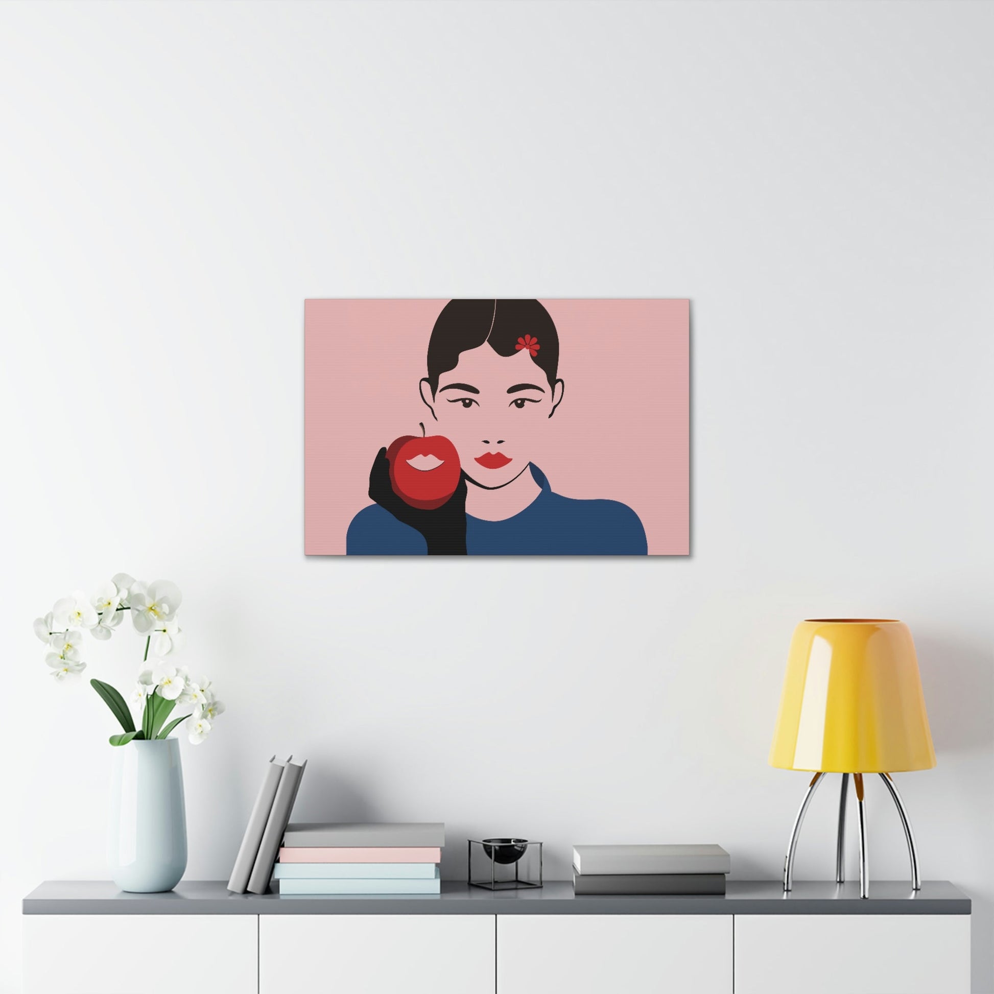 Japan Art Minimal Aesthetic Asian Woman Portrait Style Classic Graphic Canvas Gallery Wraps Ichaku [Perfect Gifts Selection]