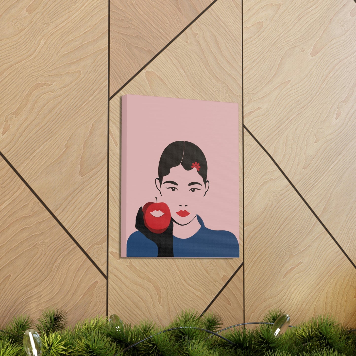 Japan Art Minimal Aesthetic Asian Woman Portrait Style Classic Graphic Canvas Gallery Wraps Ichaku [Perfect Gifts Selection]