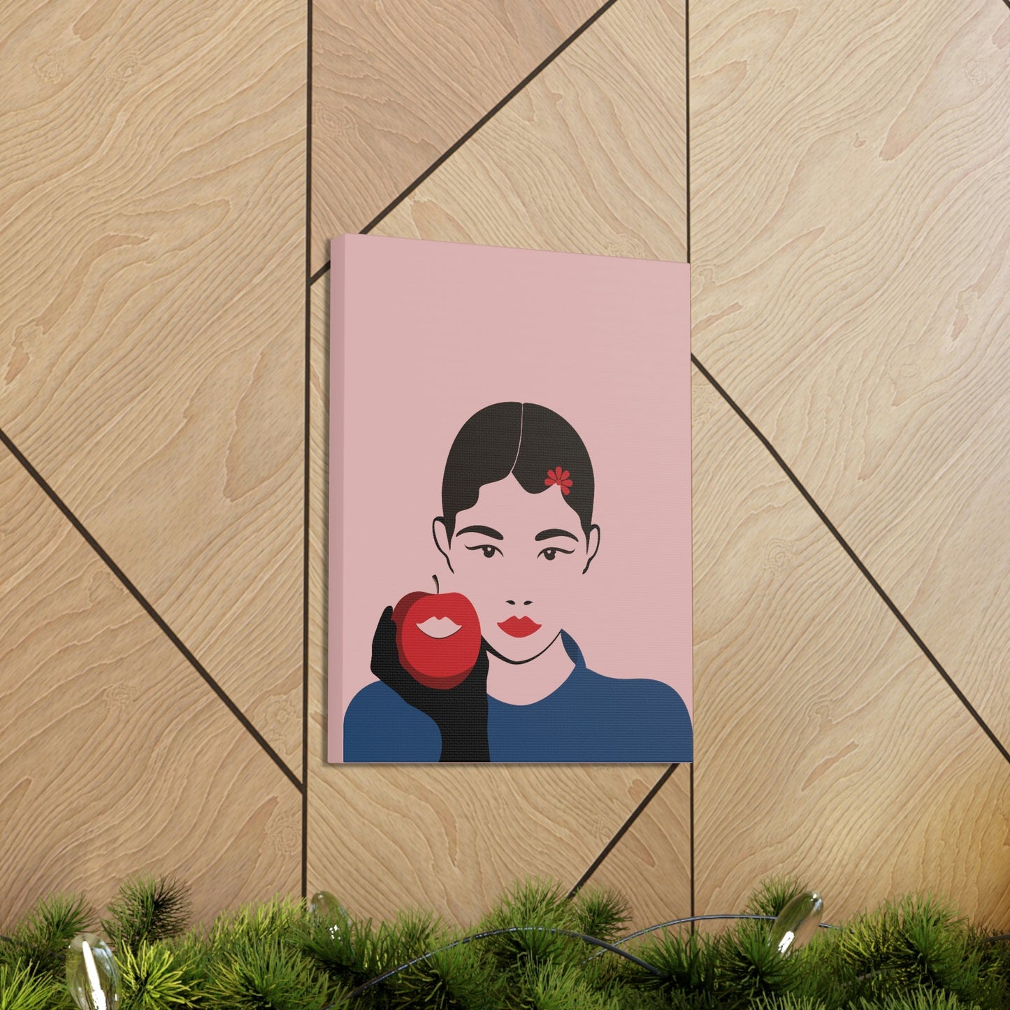 Japan Art Minimal Aesthetic Asian Woman Portrait Style Classic Graphic Canvas Gallery Wraps Ichaku [Perfect Gifts Selection]