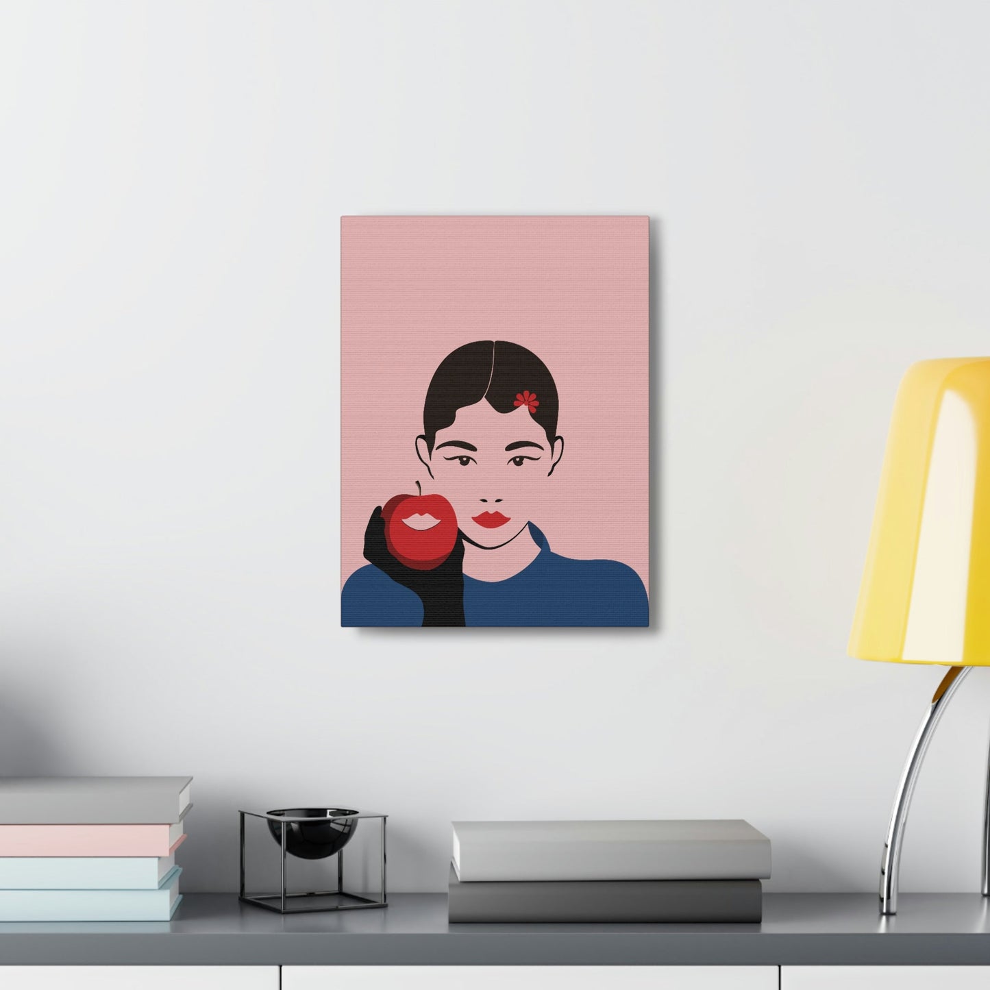 Japan Art Minimal Aesthetic Asian Woman Portrait Style Classic Graphic Canvas Gallery Wraps Ichaku [Perfect Gifts Selection]