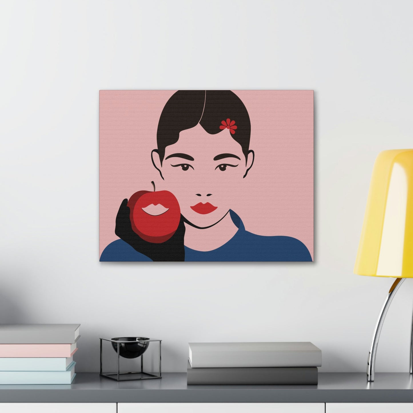 Japan Art Minimal Aesthetic Asian Woman Portrait Style Classic Graphic Canvas Gallery Wraps Ichaku [Perfect Gifts Selection]