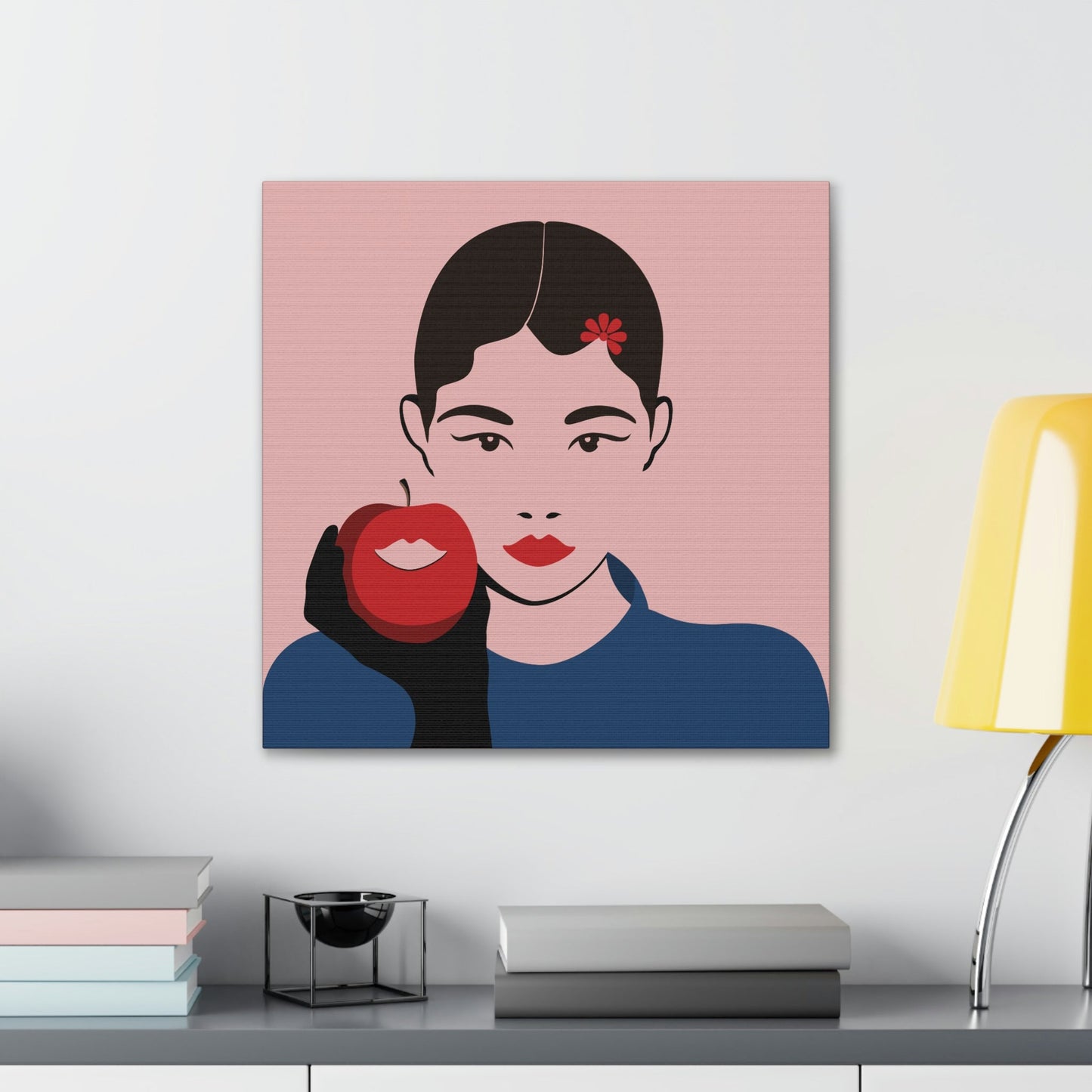 Japan Art Minimal Aesthetic Asian Woman Portrait Style Classic Graphic Canvas Gallery Wraps Ichaku [Perfect Gifts Selection]