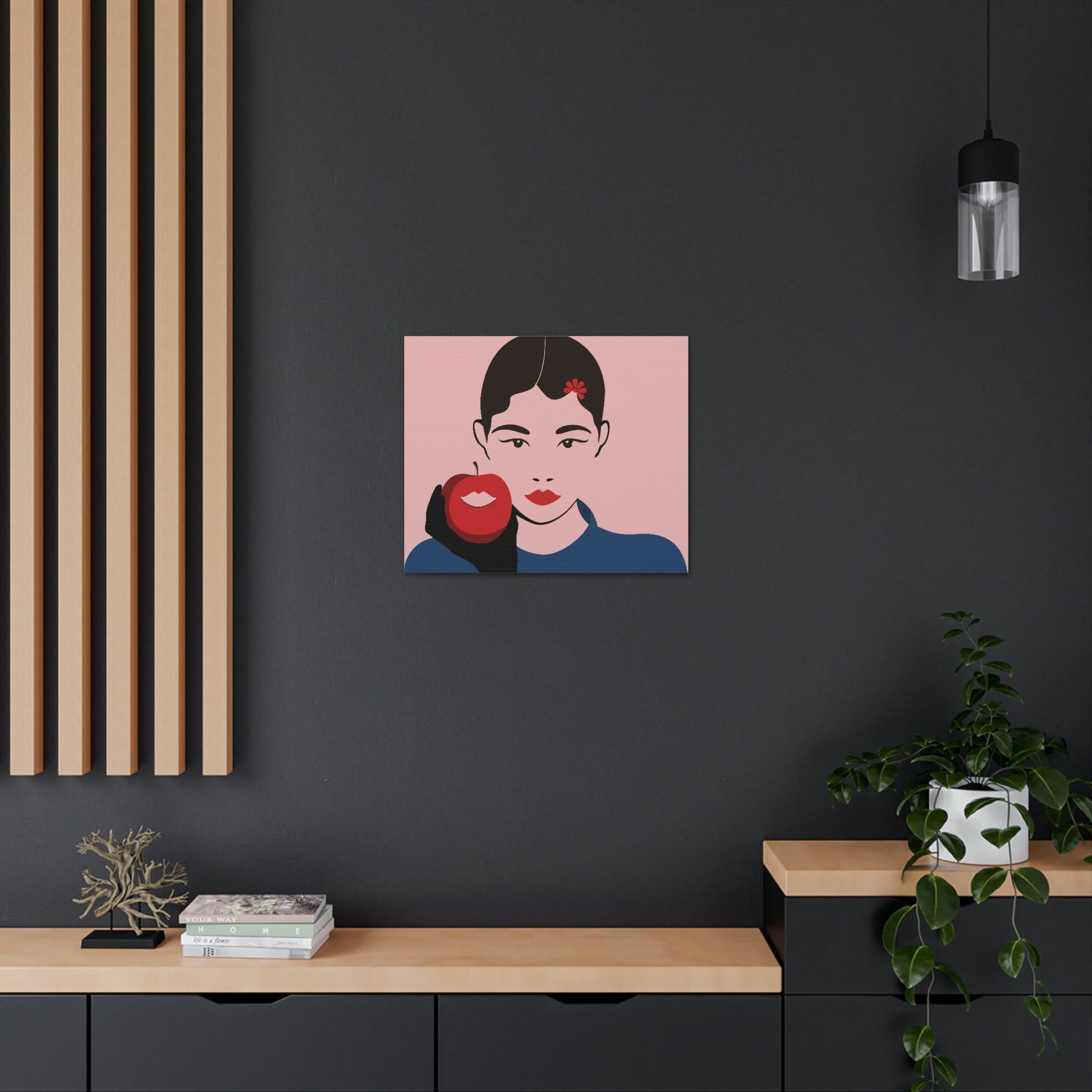 Japan Art Minimal Aesthetic Asian Woman Portrait Style Classic Graphic Canvas Gallery Wraps Ichaku [Perfect Gifts Selection]