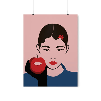 Japan Art Minimal Aesthetic Asian Woman Portrait Style Classic Premium Matte Vertical Posters Ichaku [Perfect Gifts Selection]