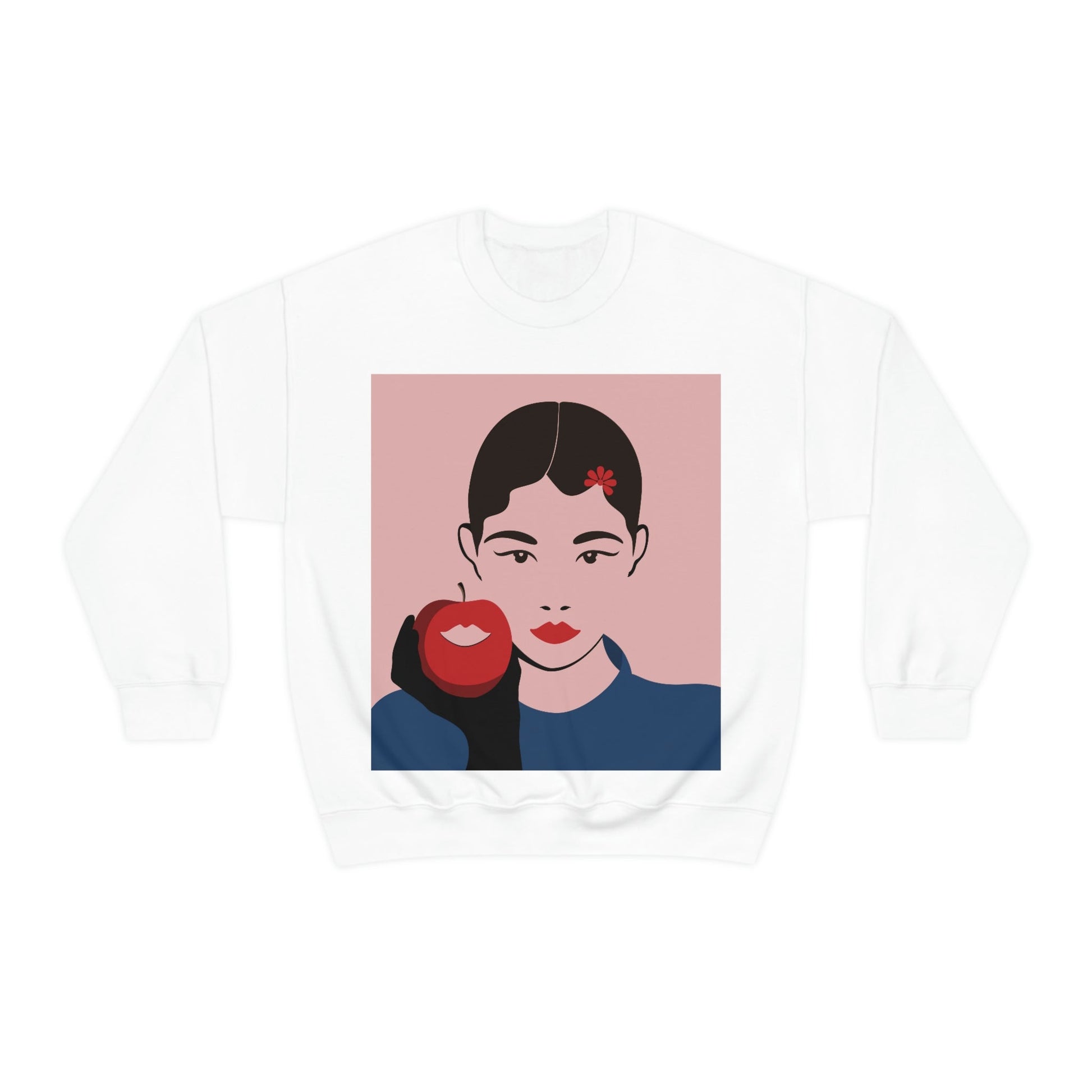 Japan Art Minimal Aesthetic Asian Woman Portrait Style Classic Unisex Heavy Blend™ Crewneck Sweatshirt Ichaku [Perfect Gifts Selection]