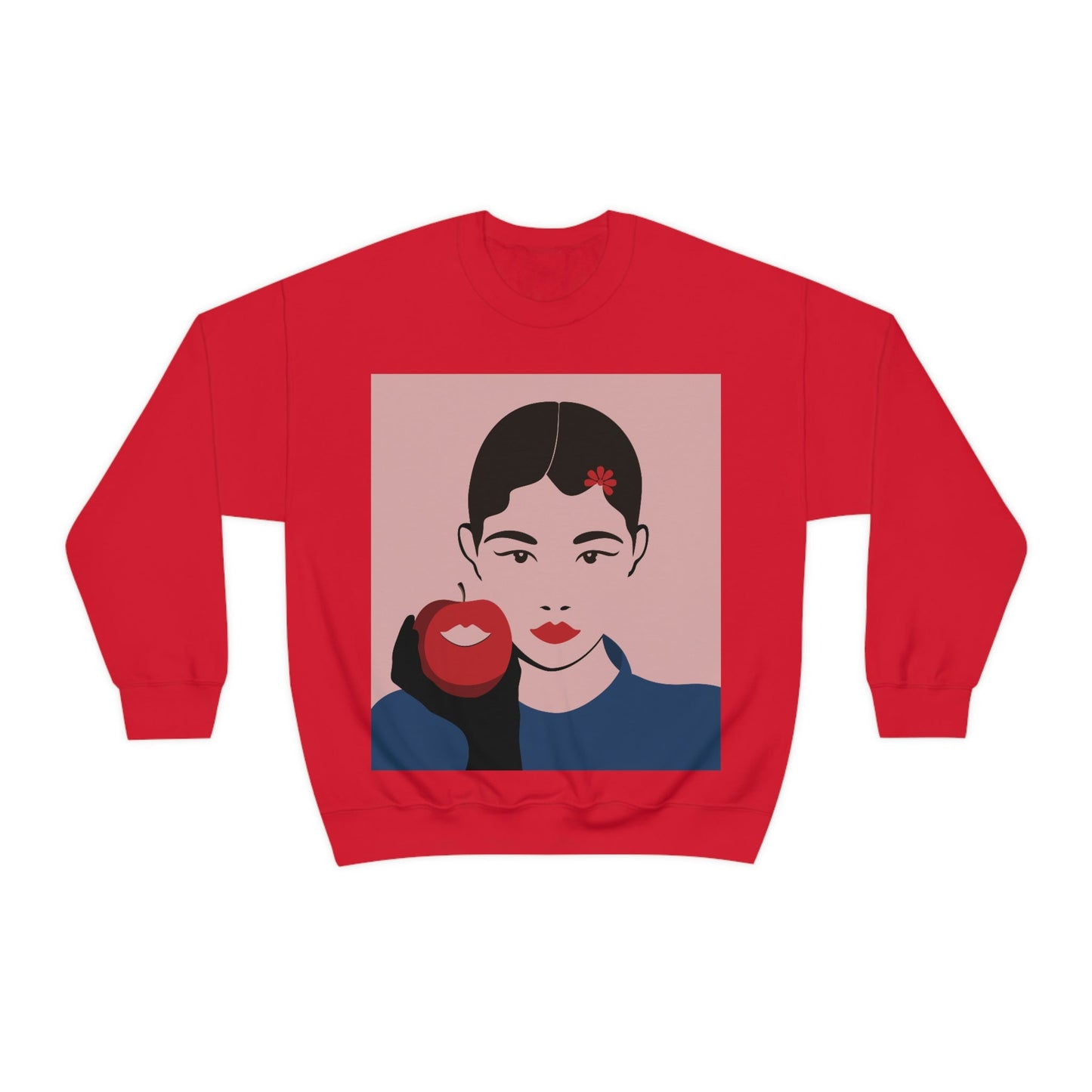 Japan Art Minimal Aesthetic Asian Woman Portrait Style Classic Unisex Heavy Blend™ Crewneck Sweatshirt Ichaku [Perfect Gifts Selection]