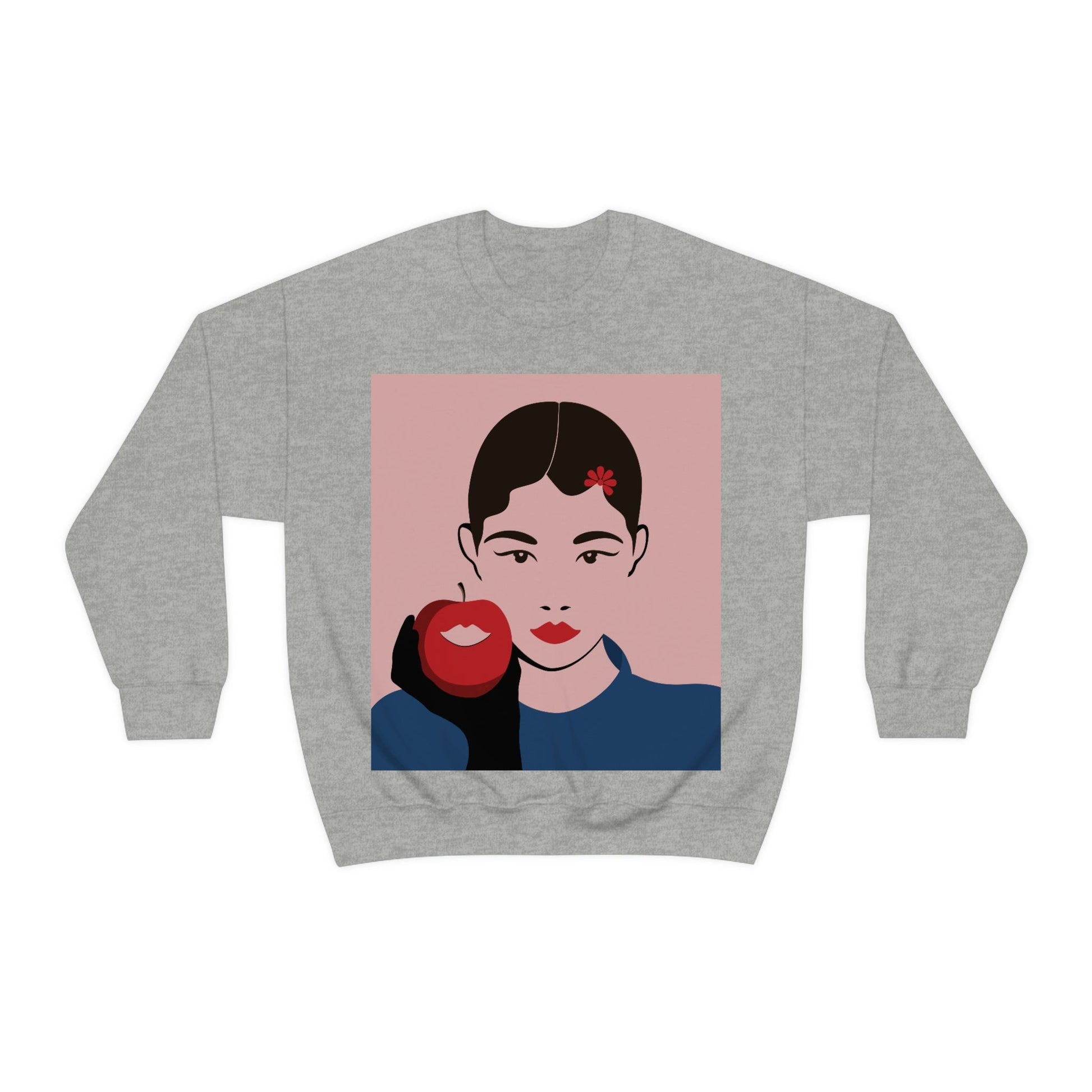 Japan Art Minimal Aesthetic Asian Woman Portrait Style Classic Unisex Heavy Blend™ Crewneck Sweatshirt Ichaku [Perfect Gifts Selection]