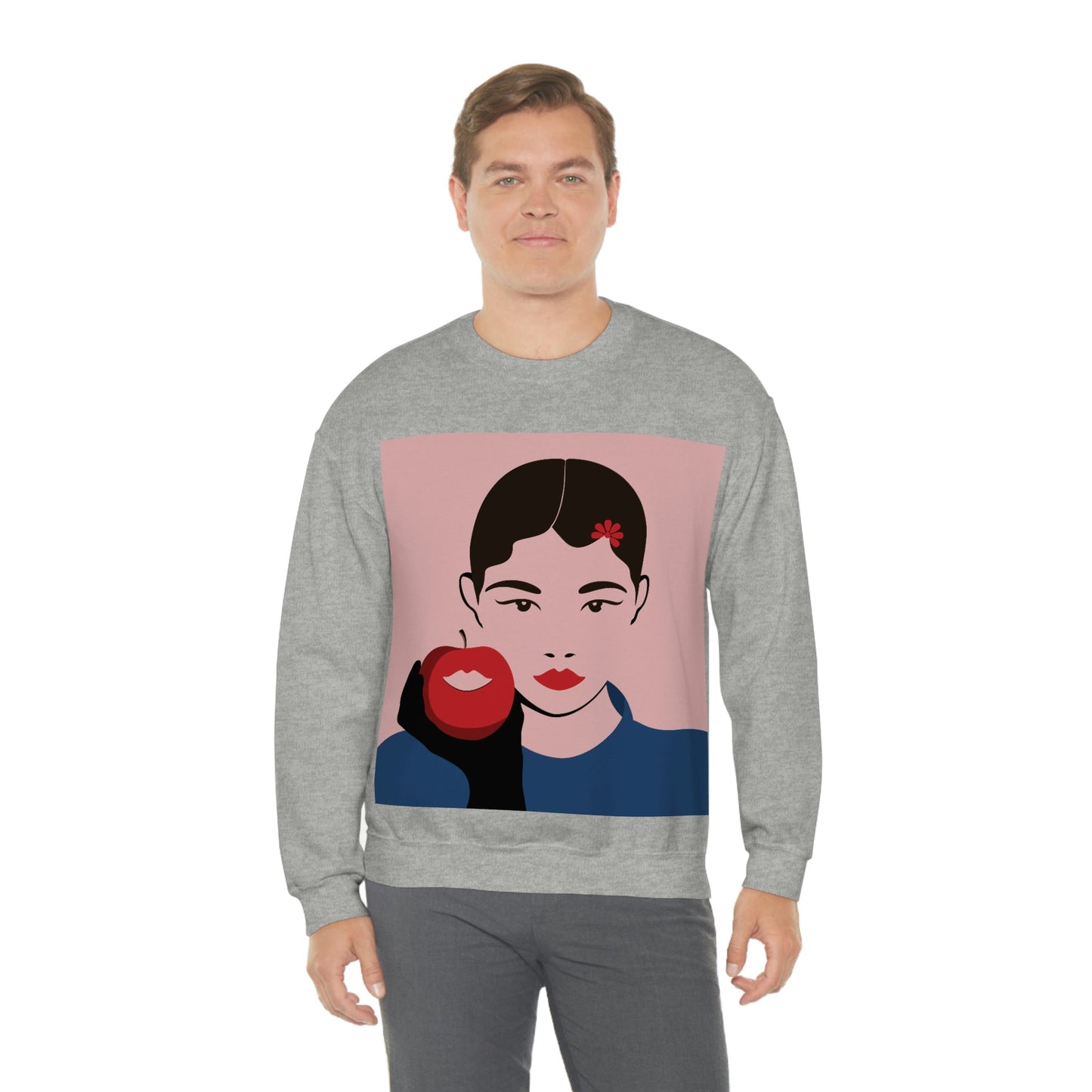 Japan Art Minimal Aesthetic Asian Woman Portrait Style Classic Unisex Heavy Blend™ Crewneck Sweatshirt Ichaku [Perfect Gifts Selection]