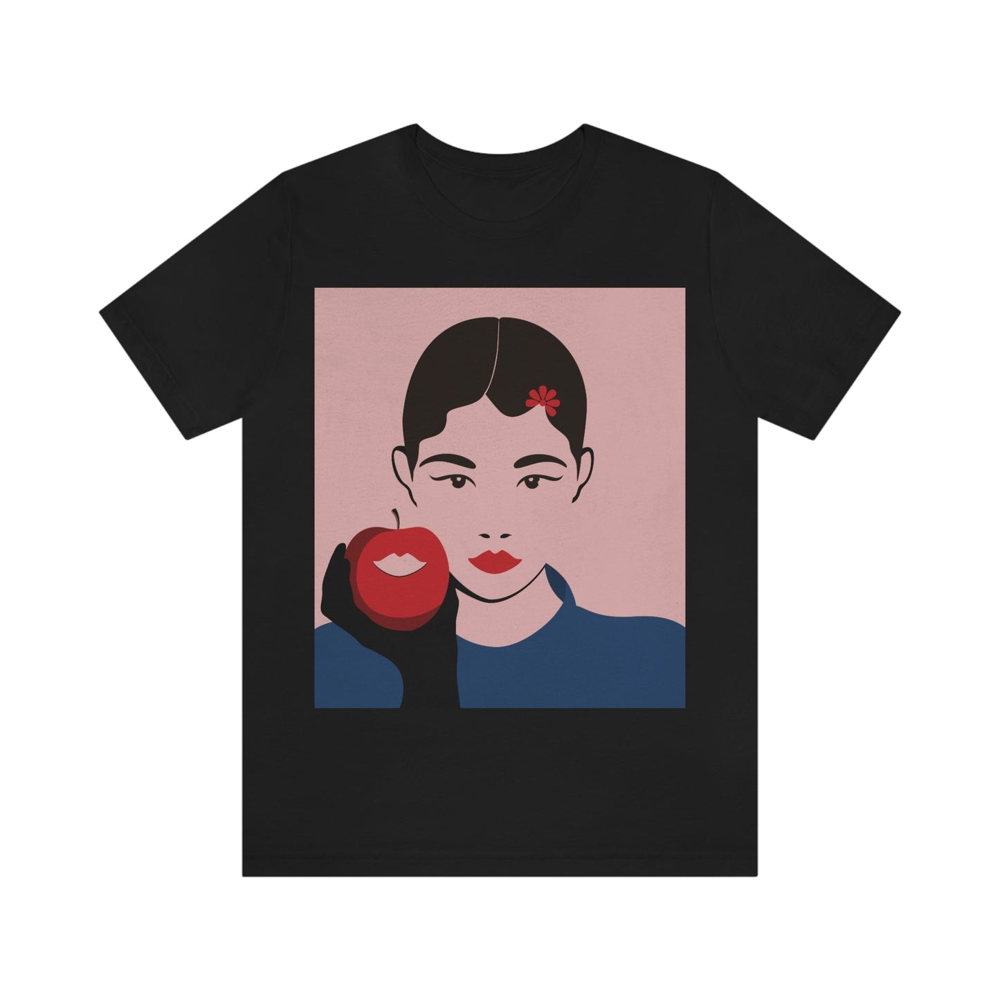 Japan Art Minimal Aesthetic Asian Woman Portrait Style Classic Unisex Jersey Short Sleeve T-Shirt Ichaku [Perfect Gifts Selection]